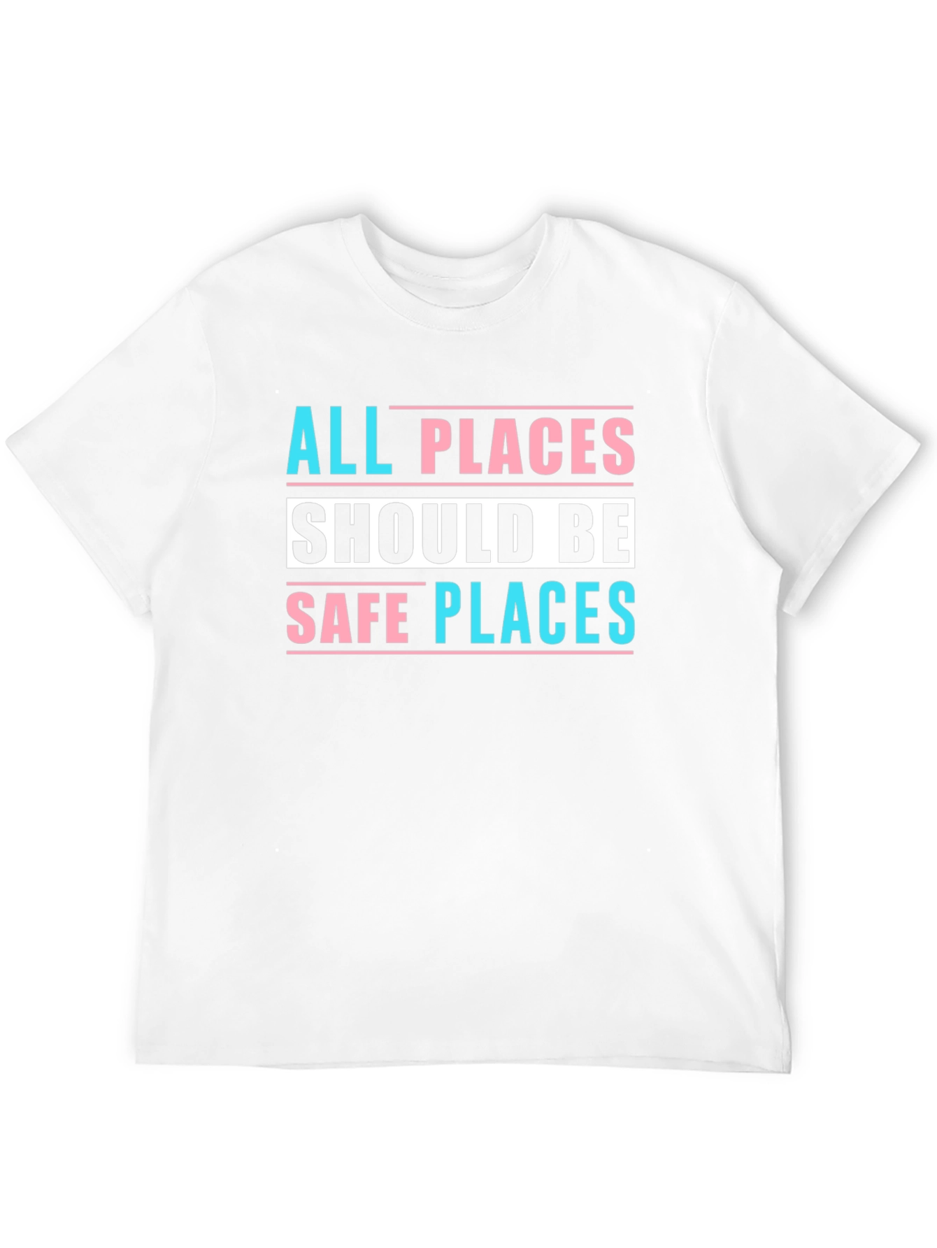 Black All Places Should Be Safe Places Tee view 12