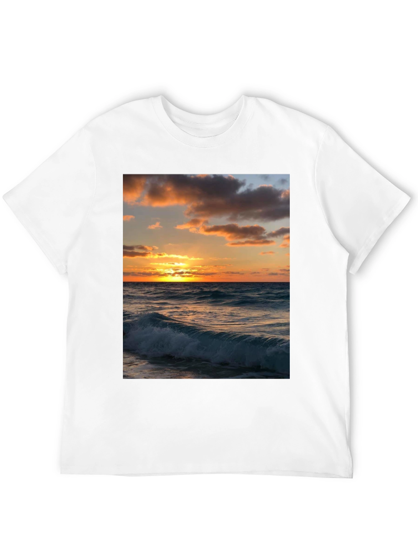 Black Sunset Wave Graphic Tee - Black view 12