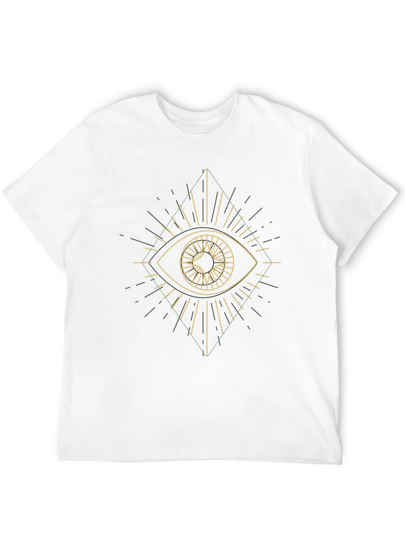 Black Mystic Eye Graphic Black T-Shirt view 12