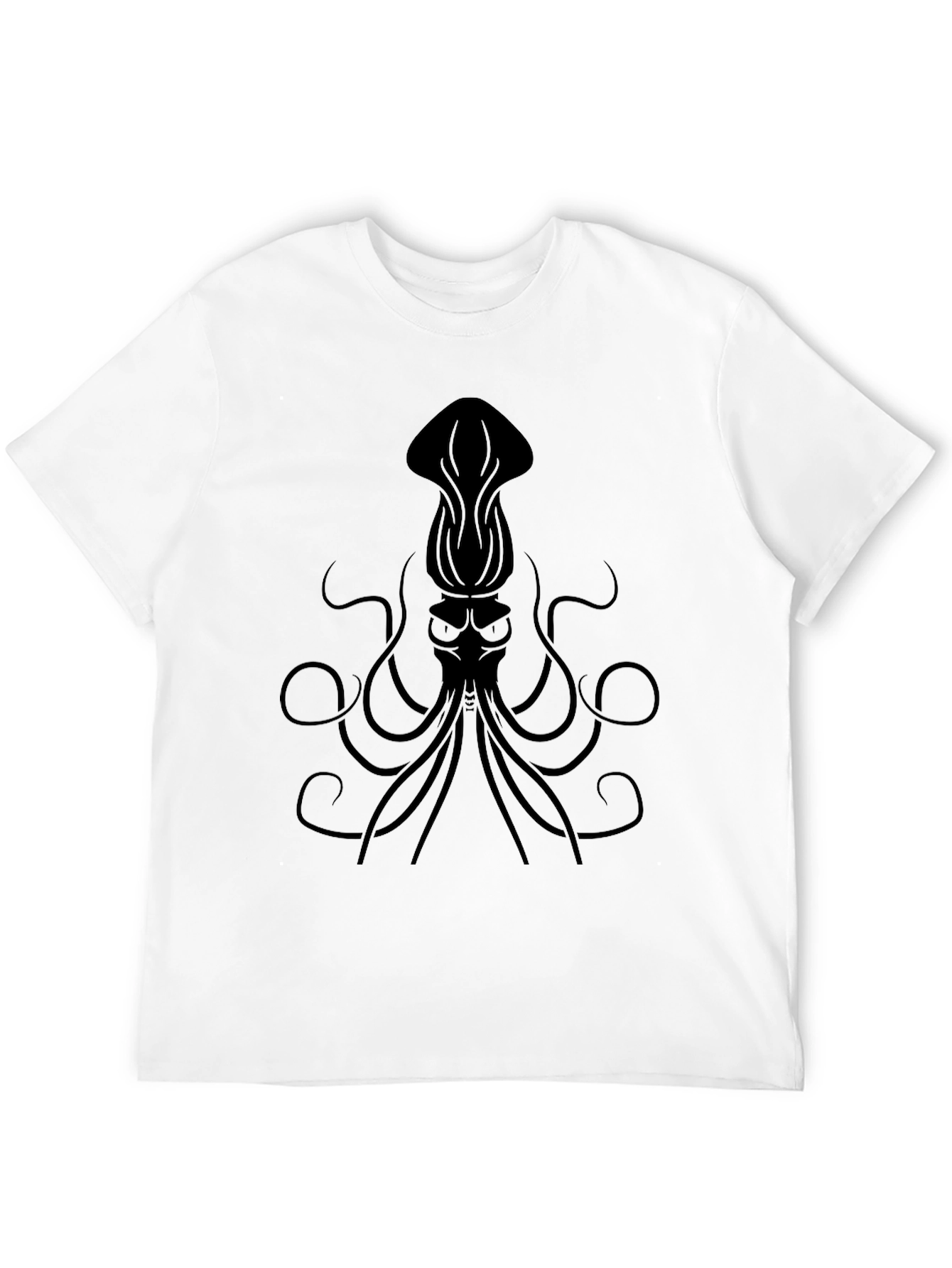 Black Men's Black Squid Graphic Tee view 12