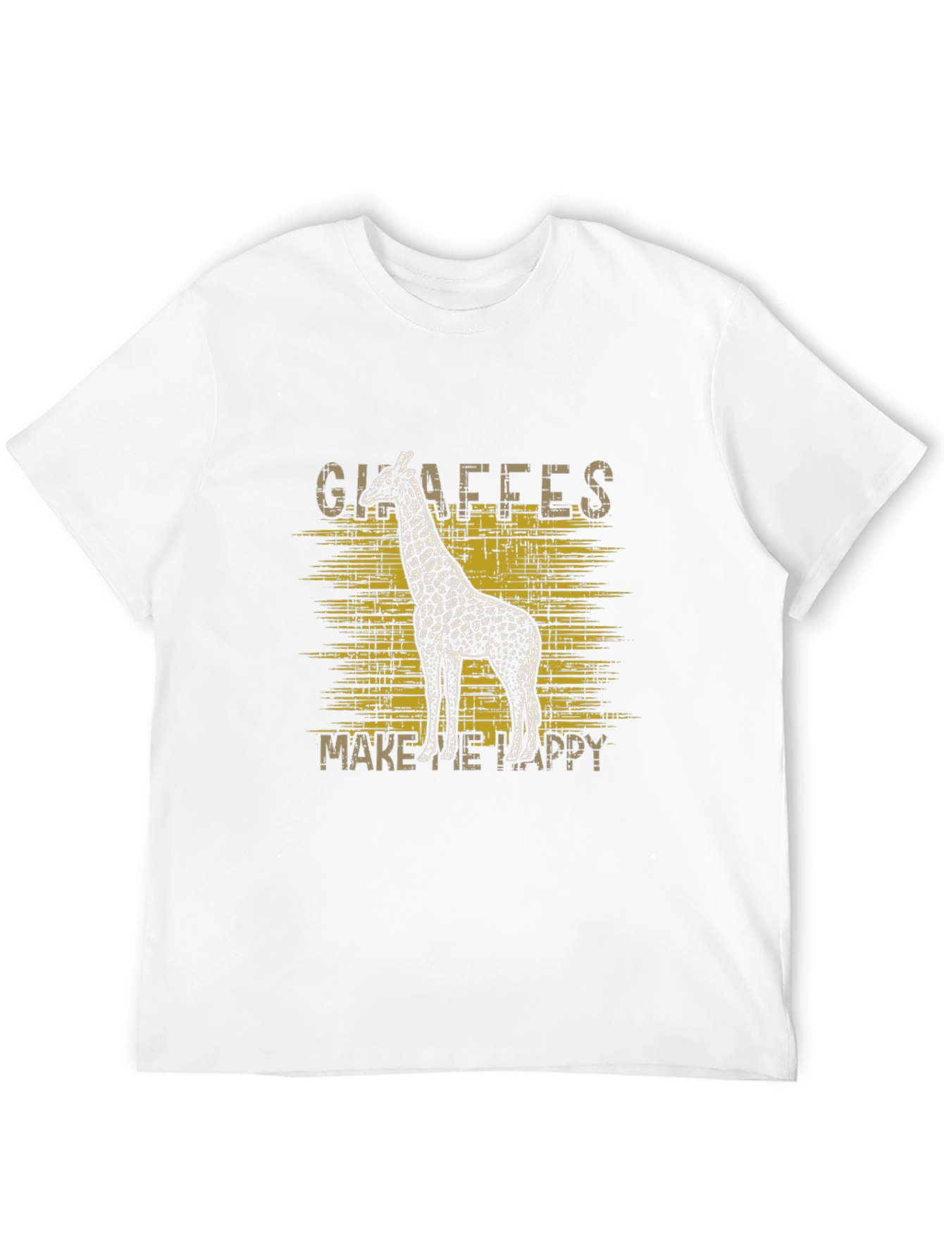 Black Giraffe Graphic Tee - Makes Me Happy - Black T-Shirt view 12