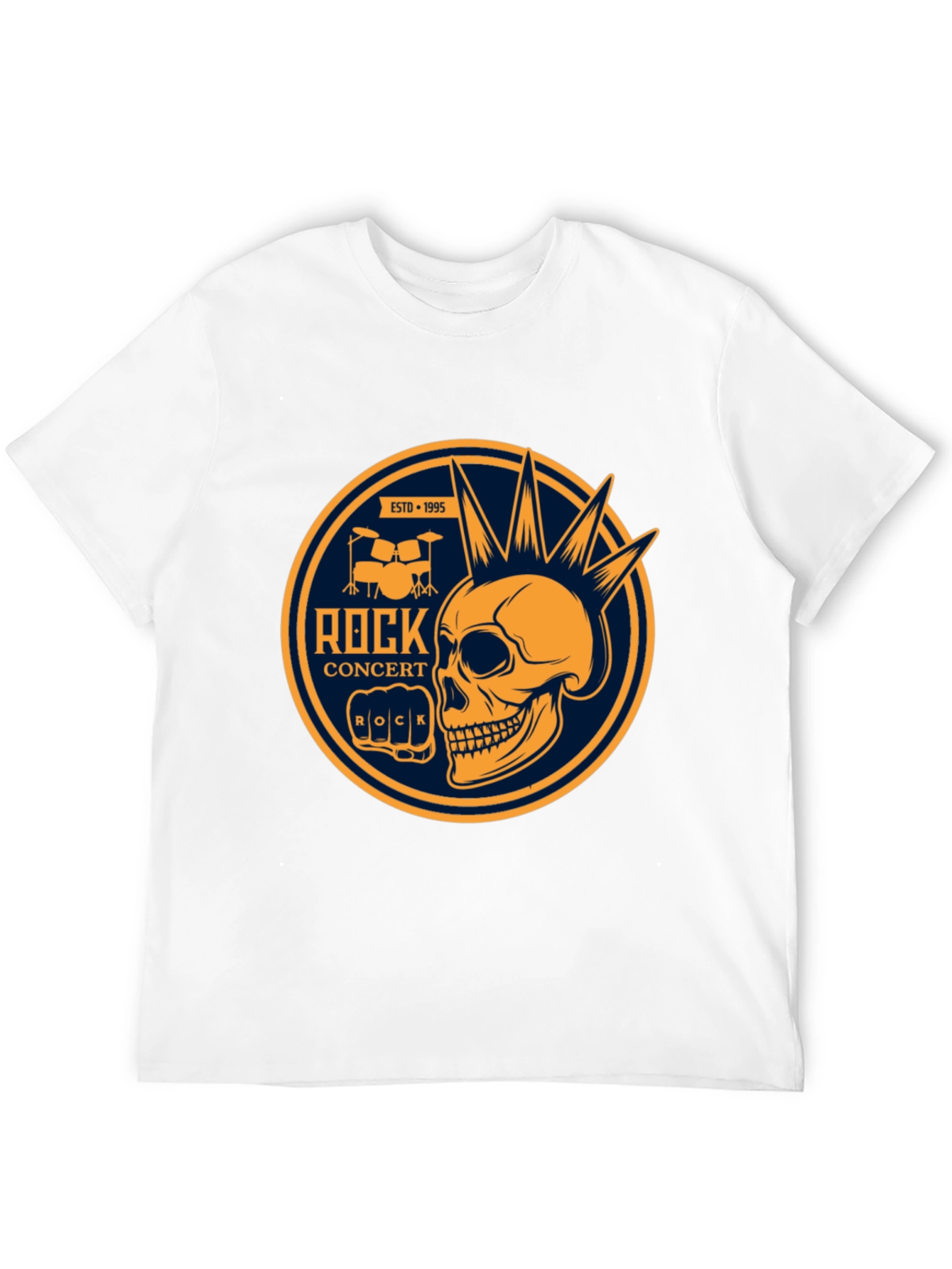 Black Rock Concert Skull Graphic Tee - Black view 12