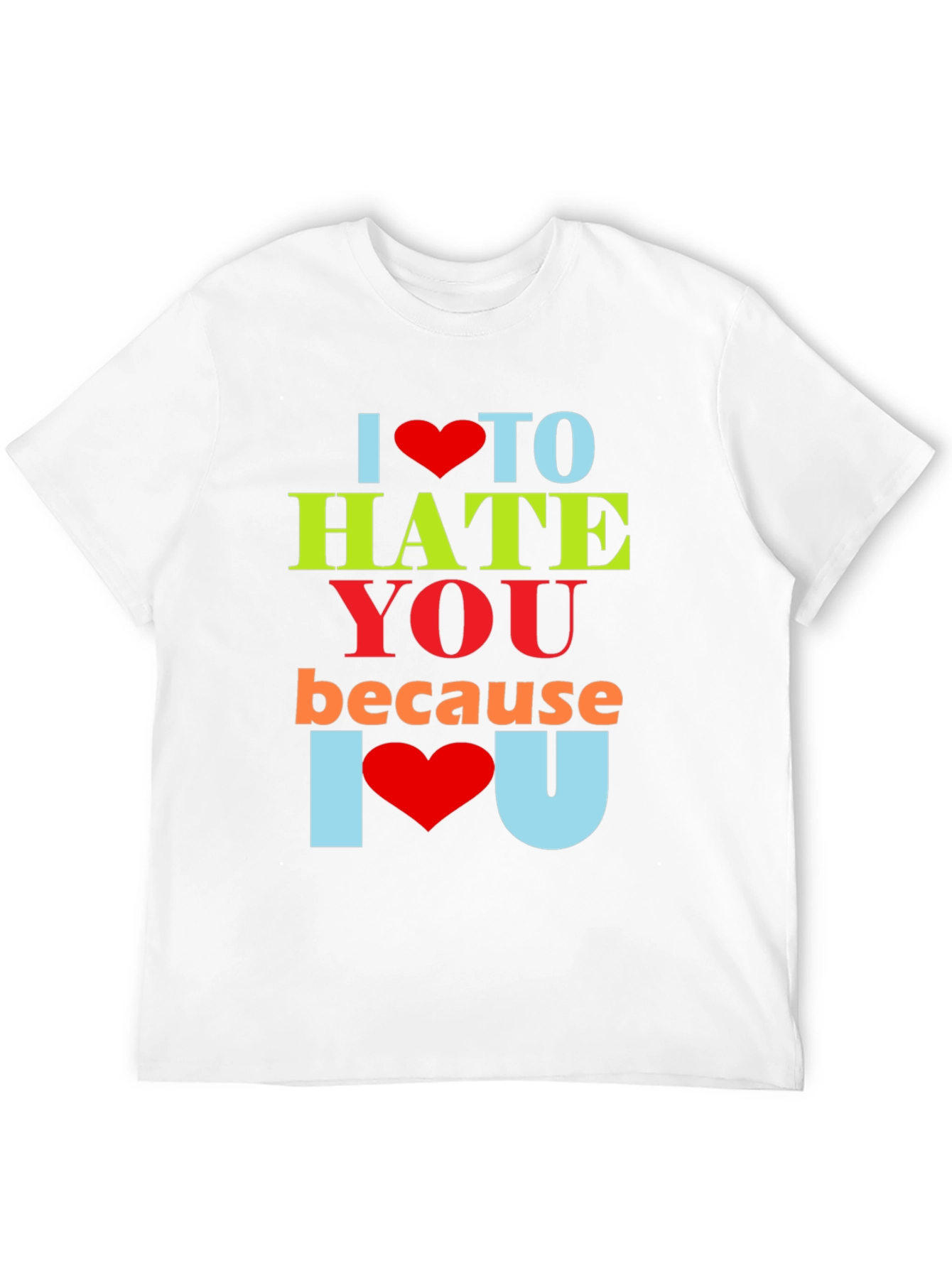 Black I Heart To Hate You Graphic Tee view 12