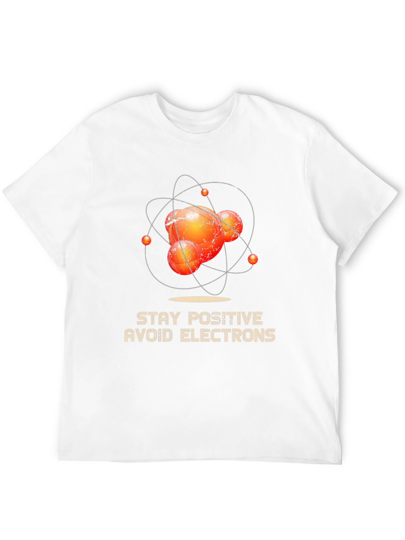 Black Stay Positive Avoid Electrons Graphic Tee view 12