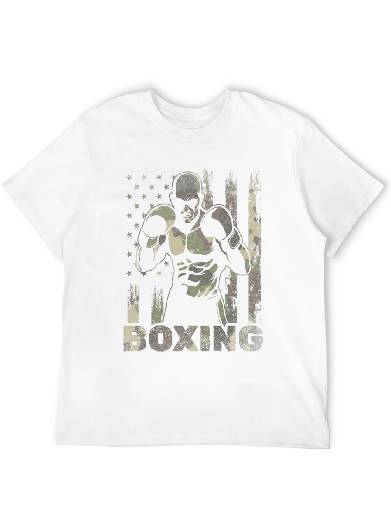 Black Military Boxing Camo T-Shirt view 12