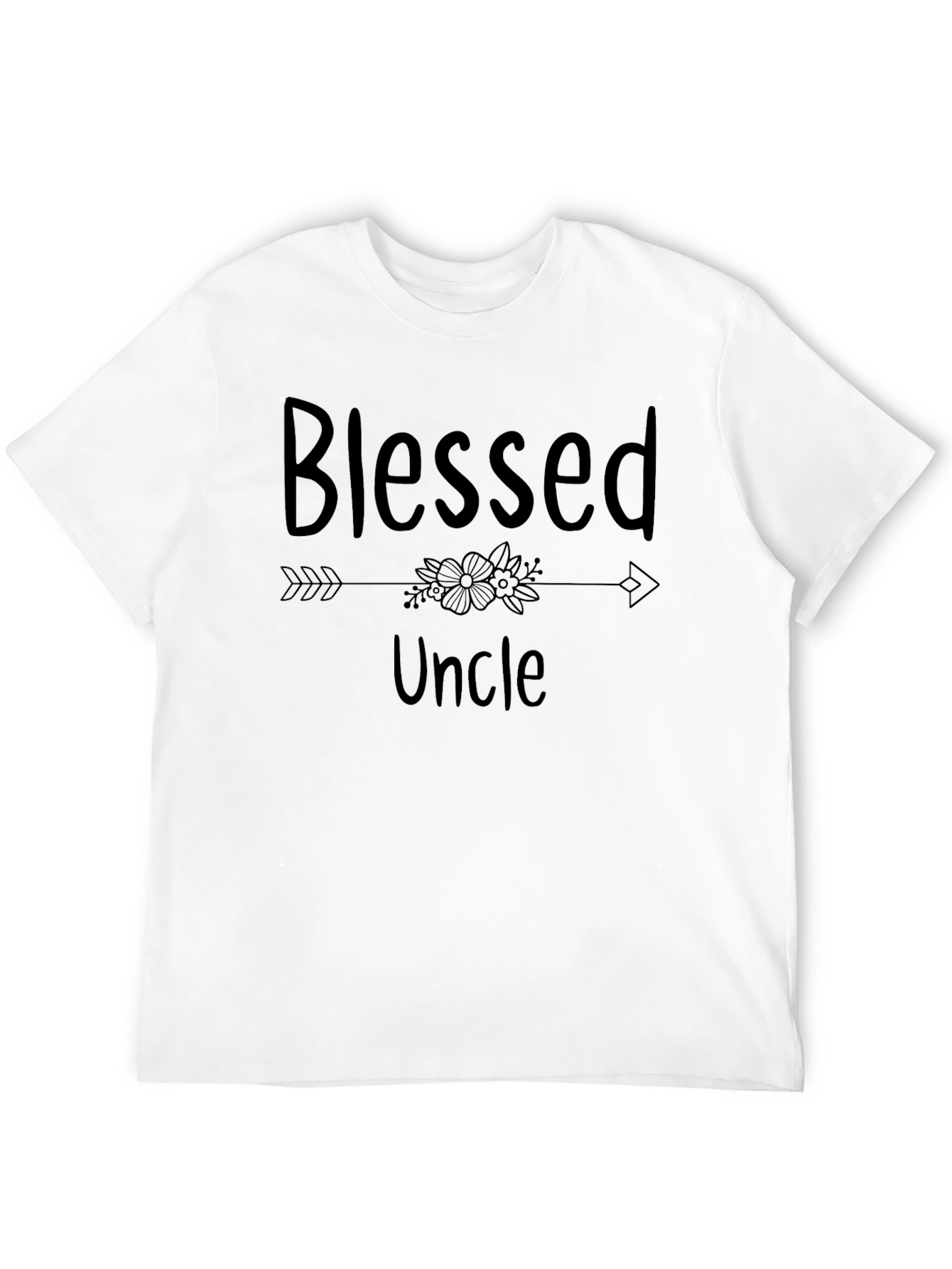 Black Blessed Uncle Graphic T-Shirt - Black view 12