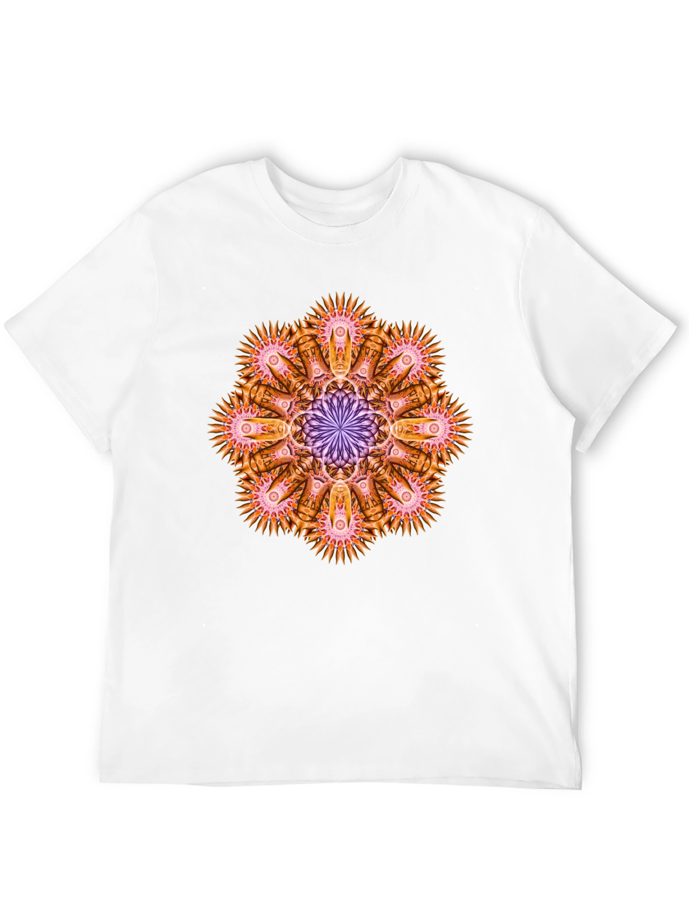 Black Abstract Mandala Graphic Tee - Black Cotton view 12