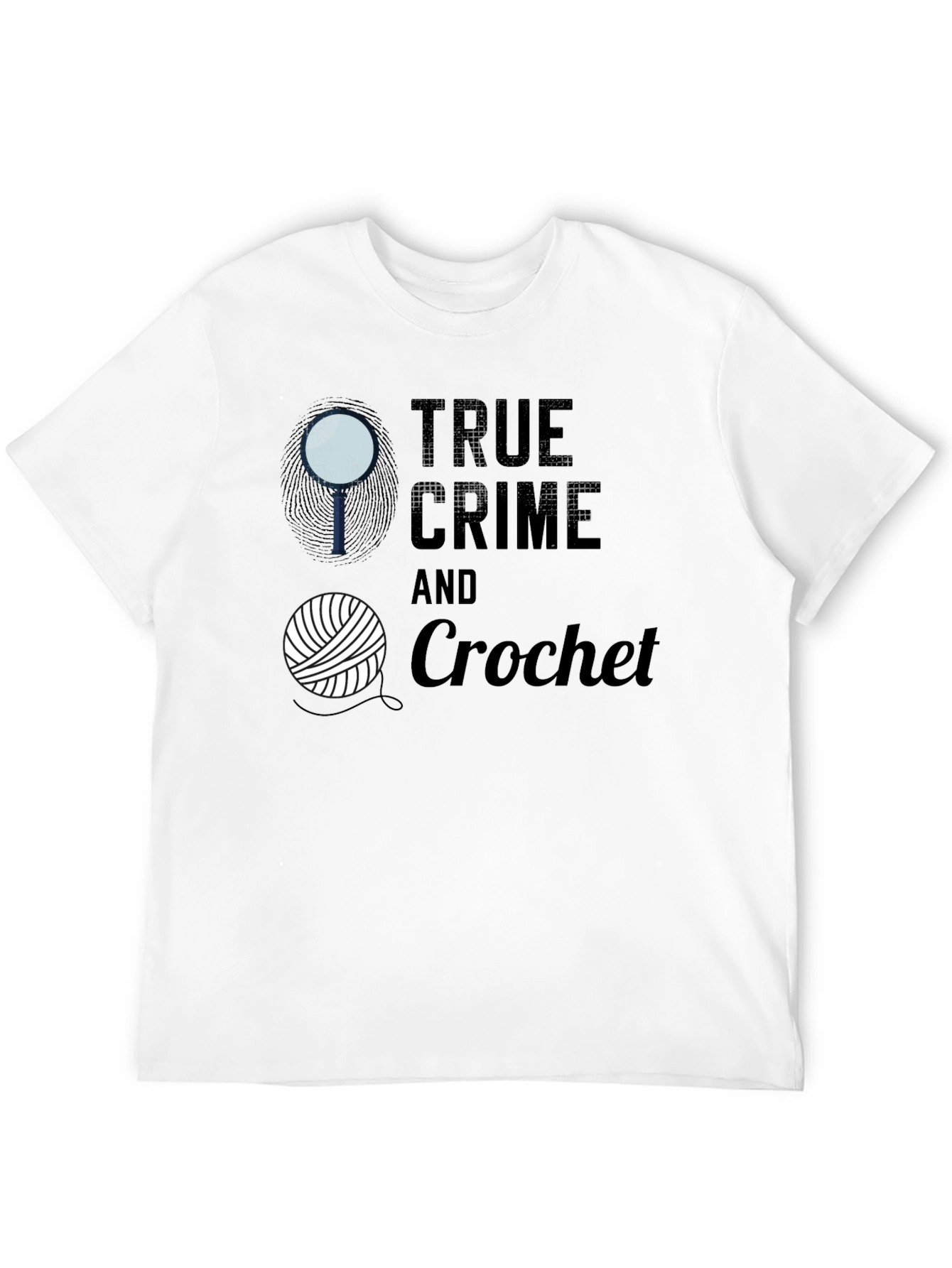 Black True Crime & Crochet Graphic Tee view 12