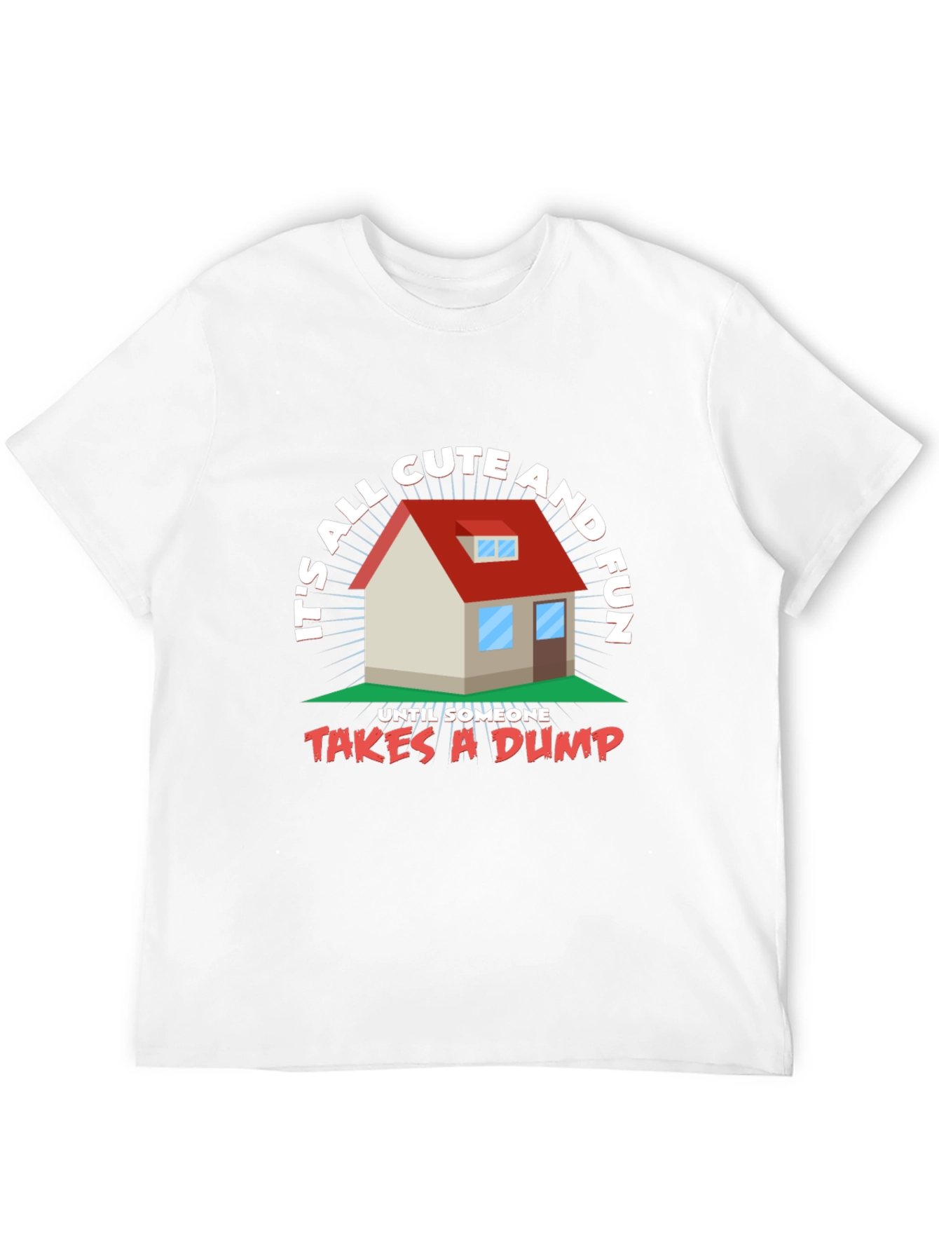 Black Funny House Graphic T-Shirt  view 12