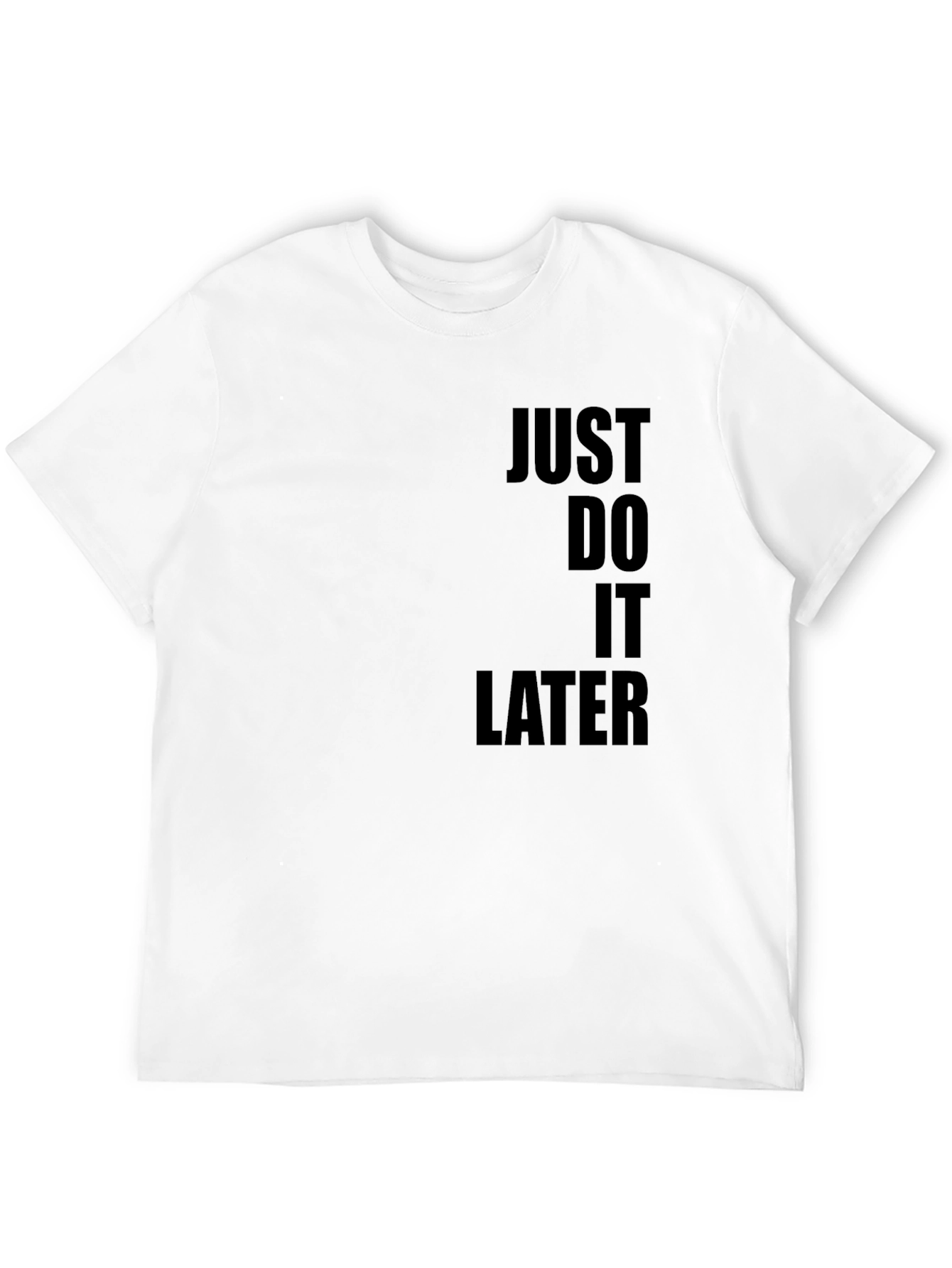 Black Just Do It Later T-Shirt - Black Graphic Tee view 12