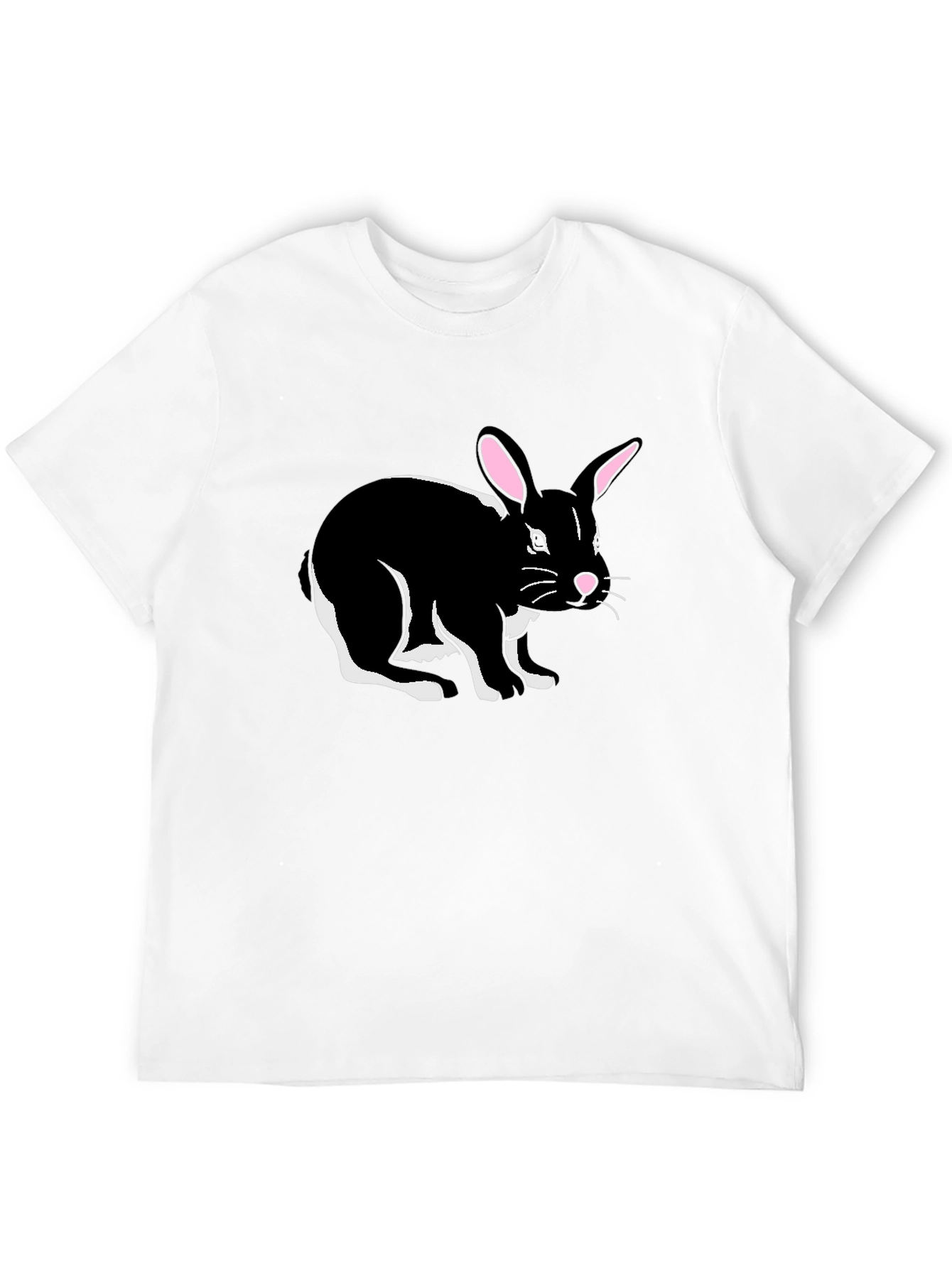 Black Black Rabbit Graphic Tee - Men's Stylish Crew Neck T-Shirt view 12