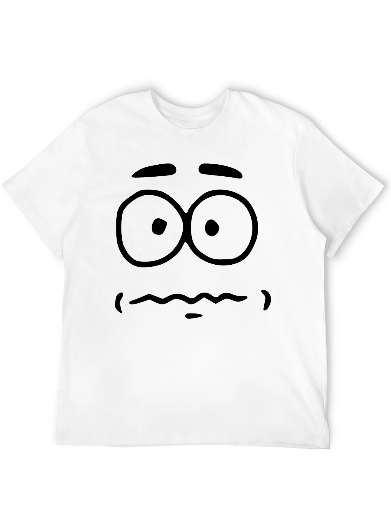 Black Cartoon Face Graphic T-Shirt - Men's Black Tee view 12