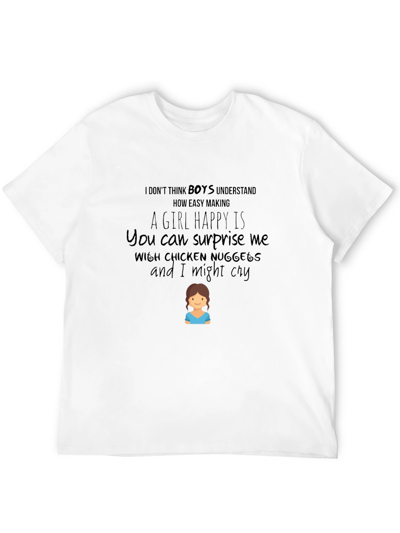 Black Chicken Nuggets T-Shirt - Funny Girl's Tee view 12