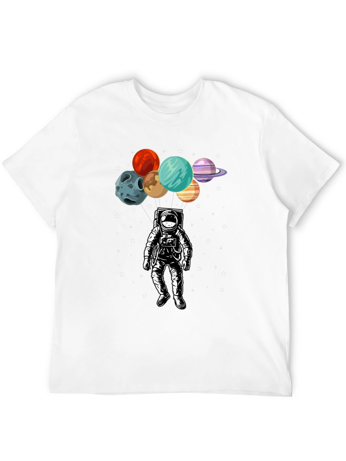 Black Astronaut Planets Graphic T-Shirt - Space Adventure view 12