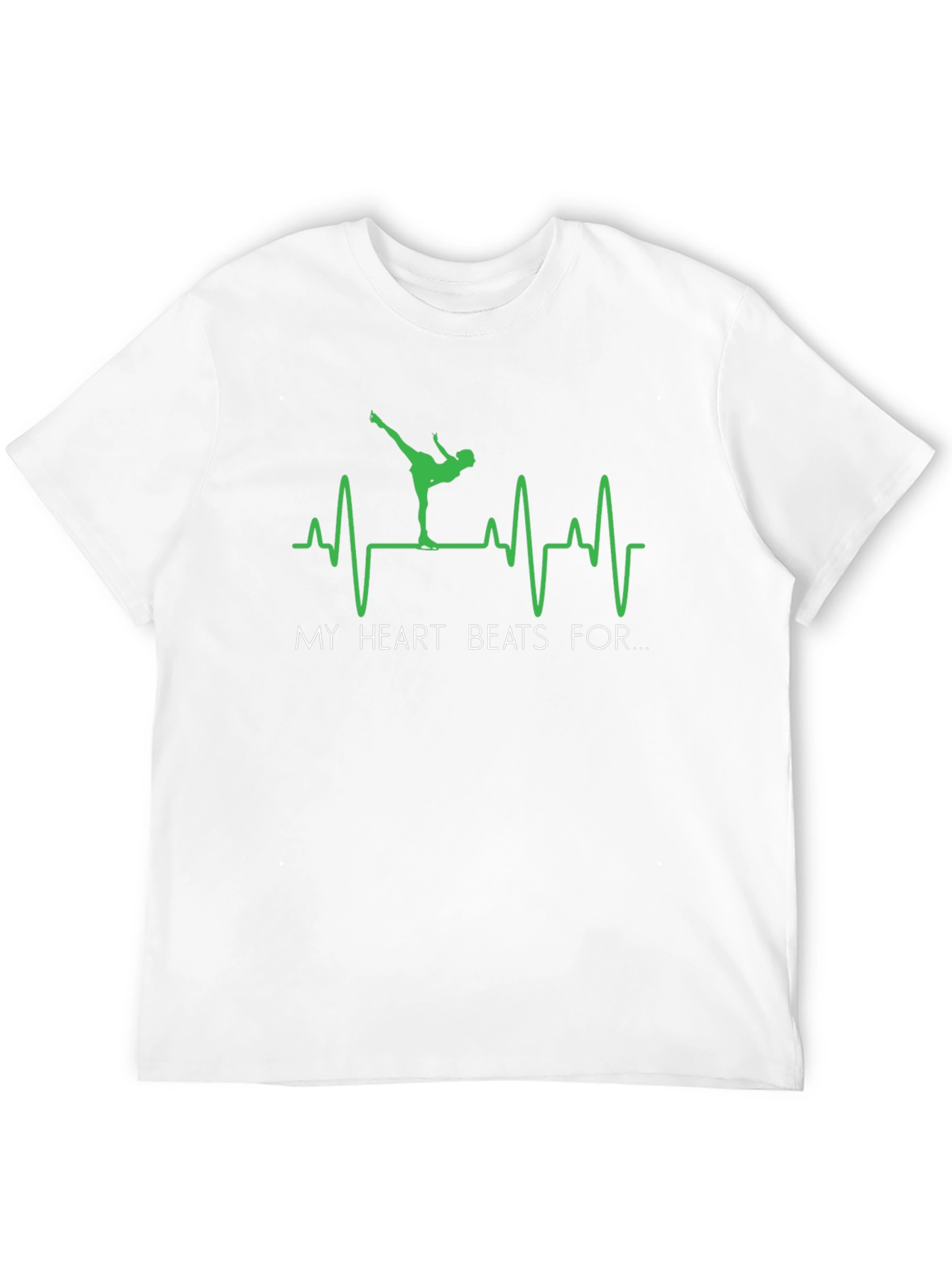 Black My Heart Beats For Ice Skating T-Shirt view 12