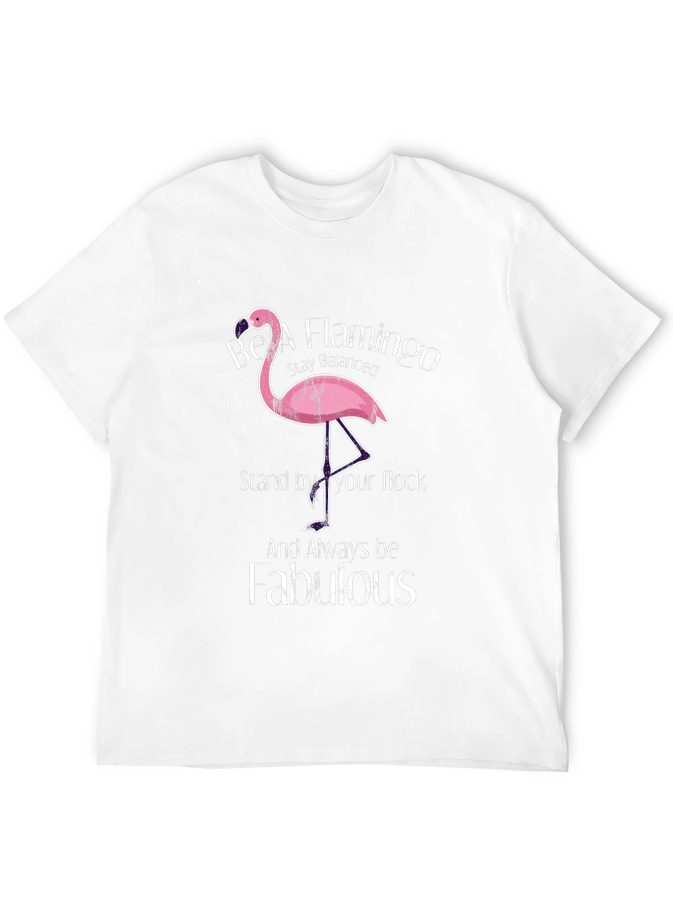 Black Be A Flamingo T-Shirt view 12