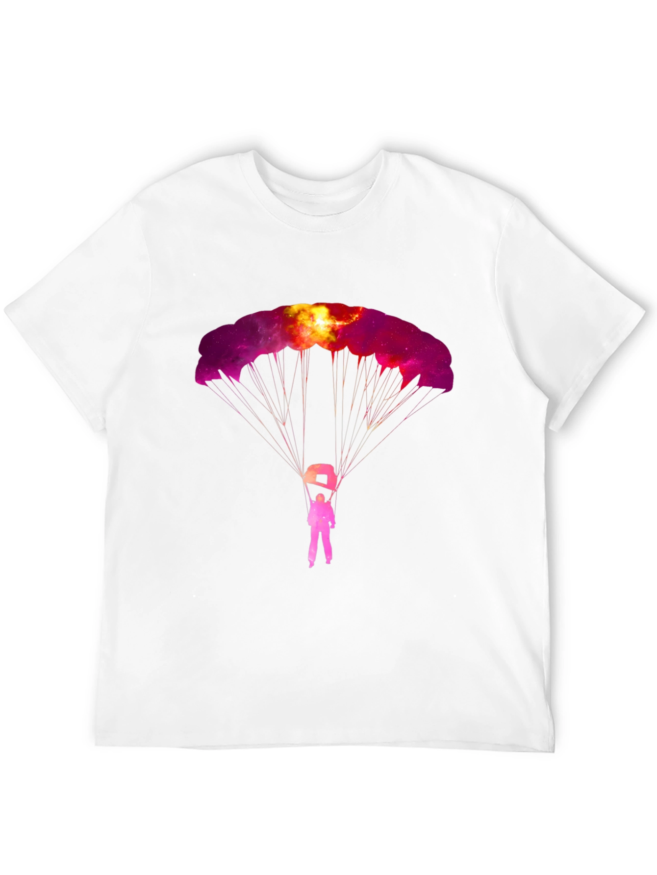 Black Skydiving Galaxy Graphic Tee - Black view 12
