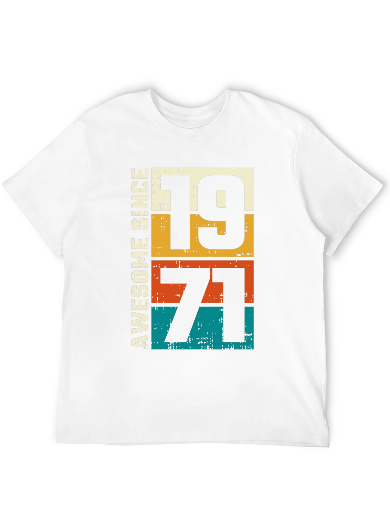 Black Awesome Since 1971 T-Shirt - Retro Style view 12