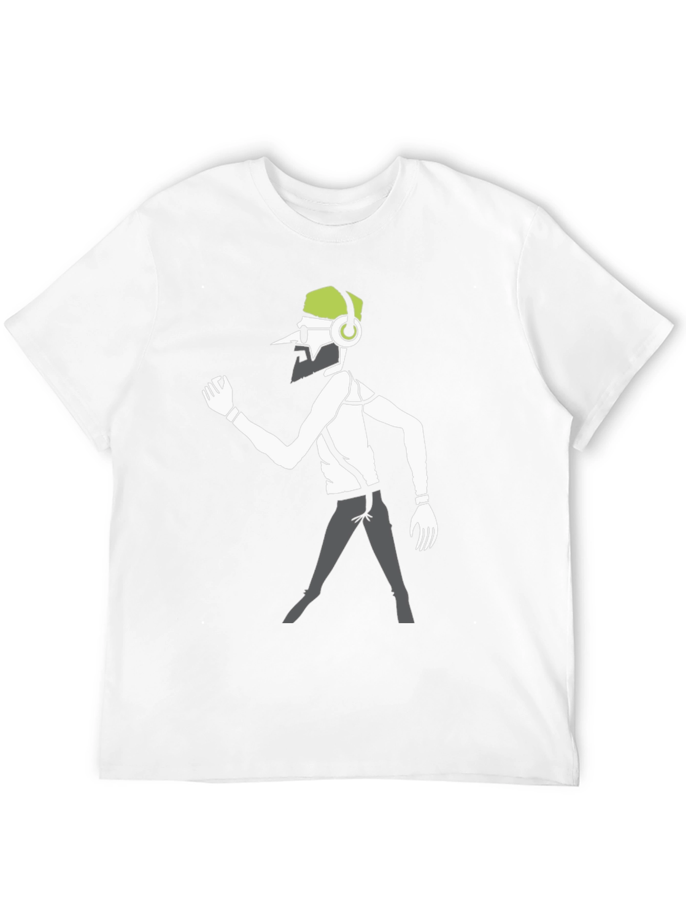 Black Funky DJ Graphic Tee - Black Cotton Casual Wear view 12