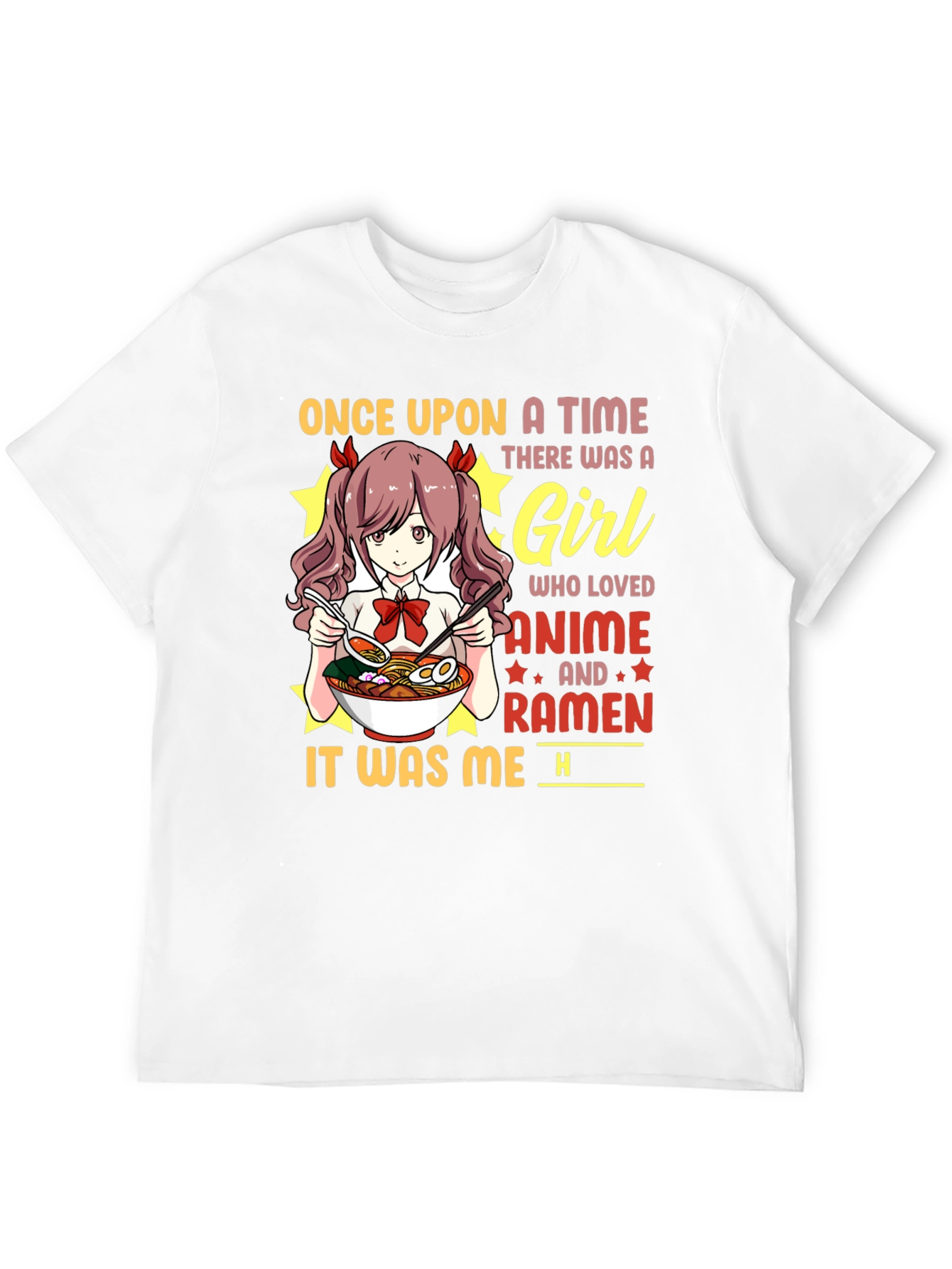Black Anime & Ramen Girl T-Shirt view 12