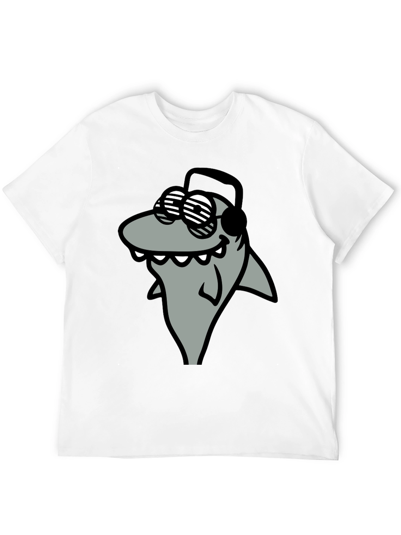 Black Shark with Shades Graphic T-Shirt - Cool and Fun view 12