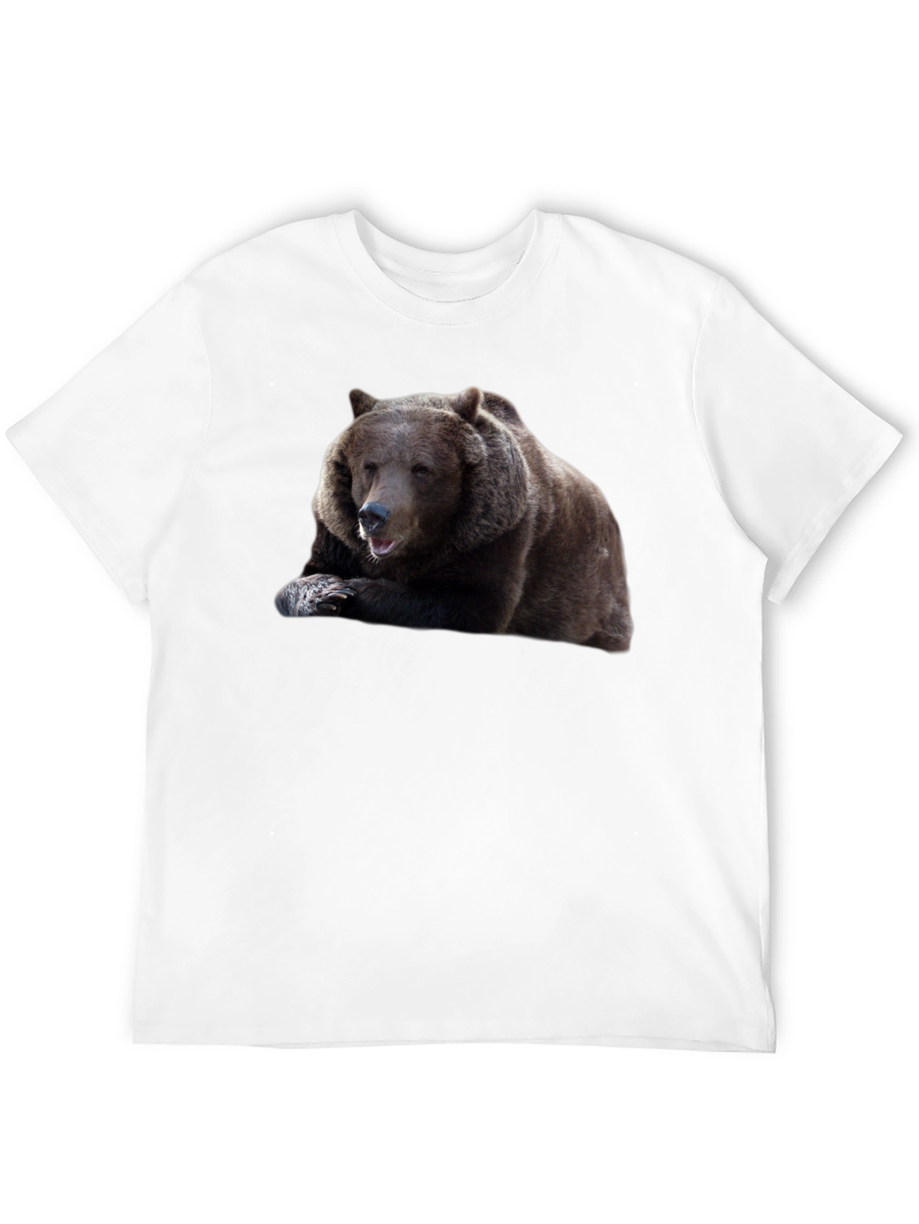 Black Bear Graphic Tee - Men's Black Cotton T-Shirt view 12