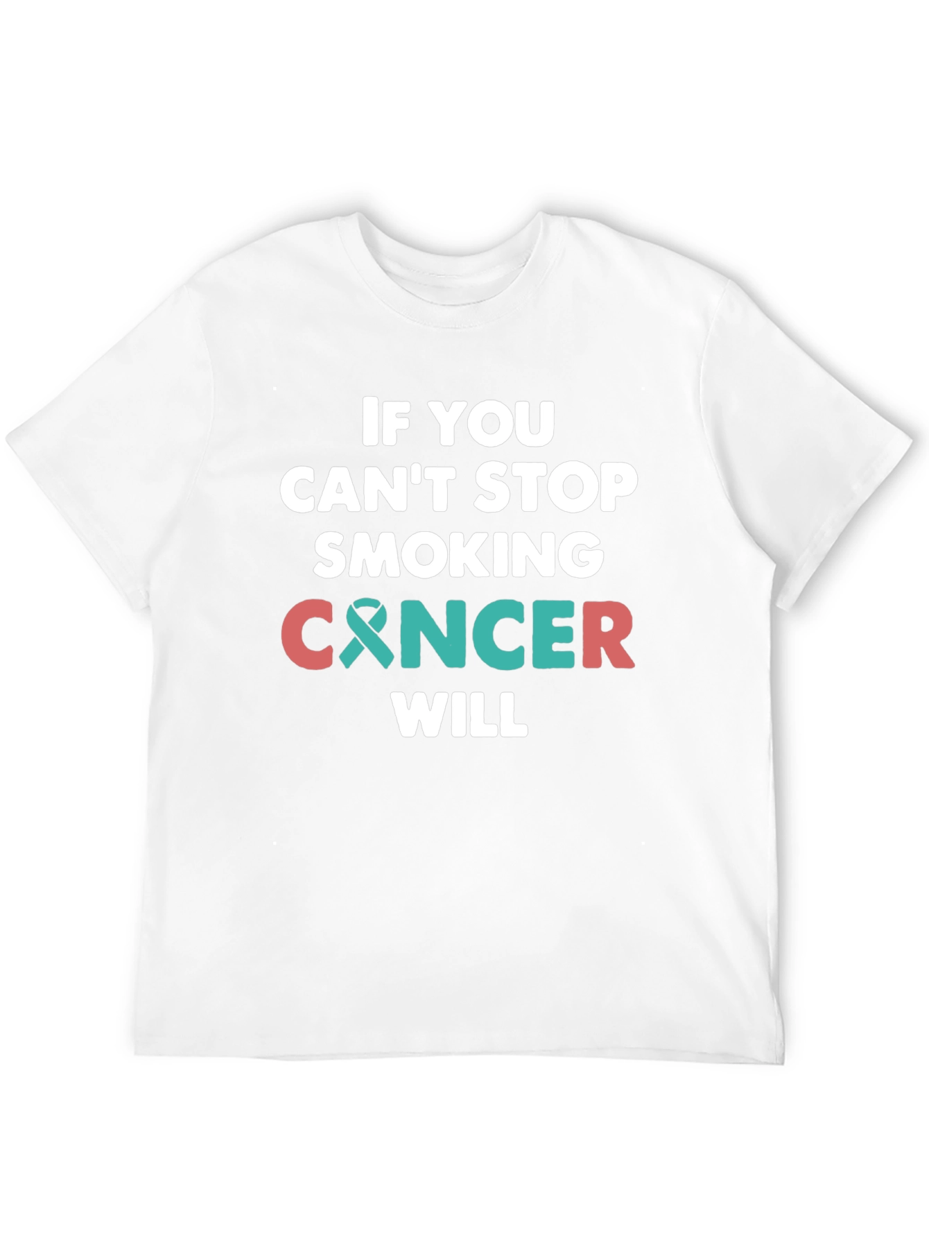 Black Stop Smoking Cancer Awareness T-Shirt view 12