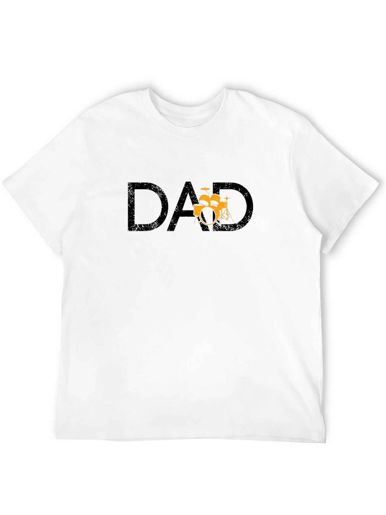 Black Drummer Dad T-Shirt - Black Crew Neck view 12