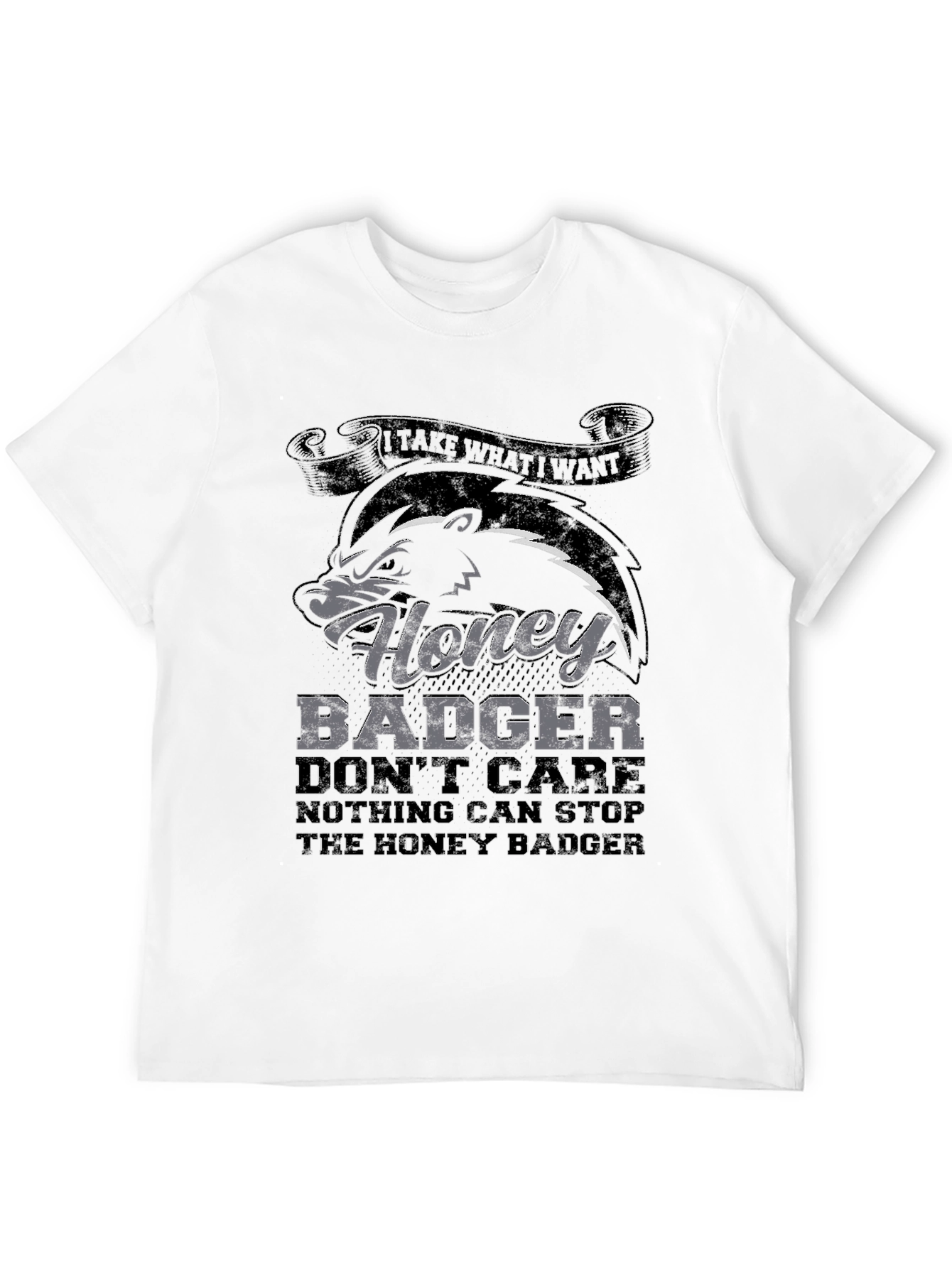 Black Honey Badger T-Shirt - Don't Care view 12