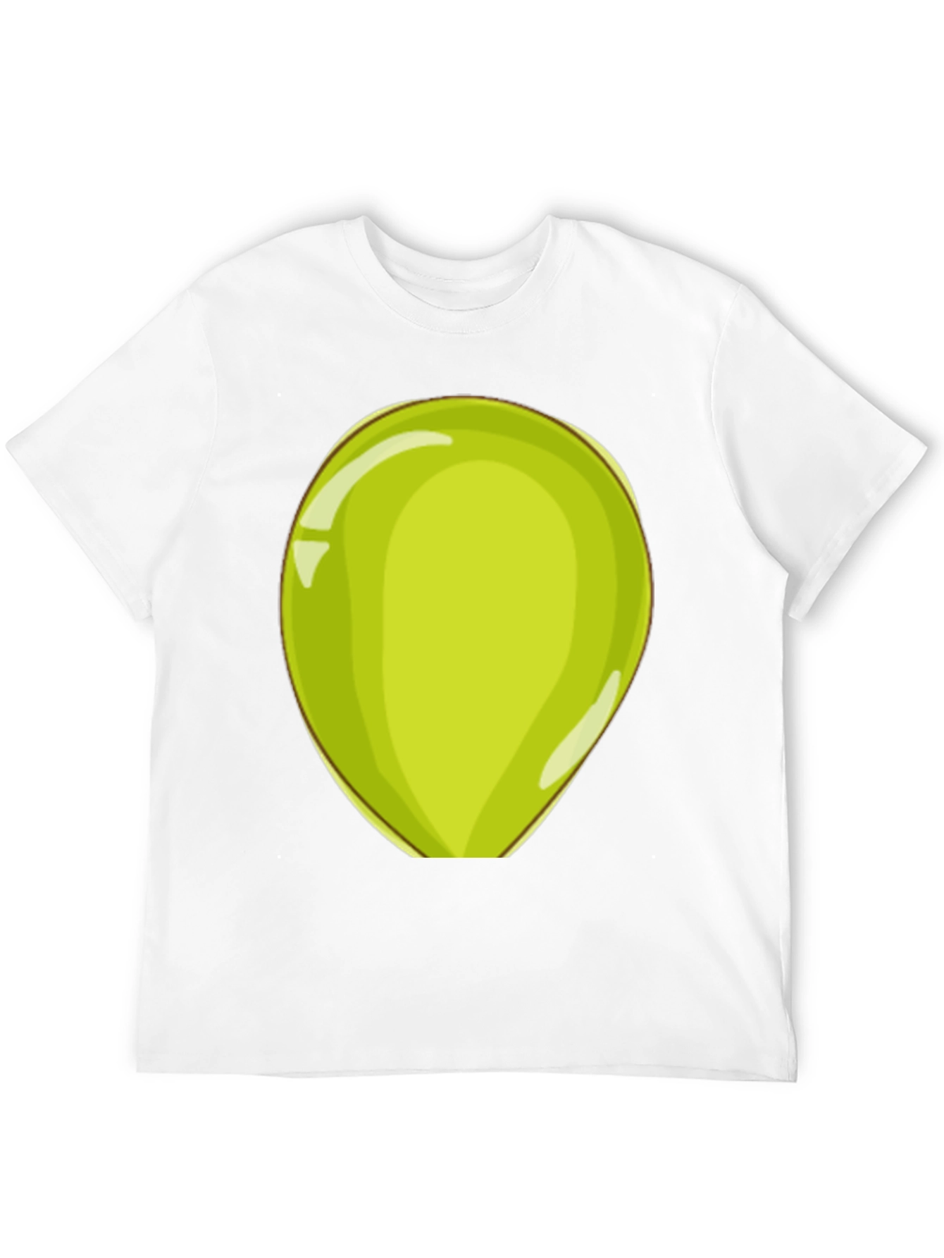 Black Fun Cartoon Green Egg Men's T-Shirt view 12