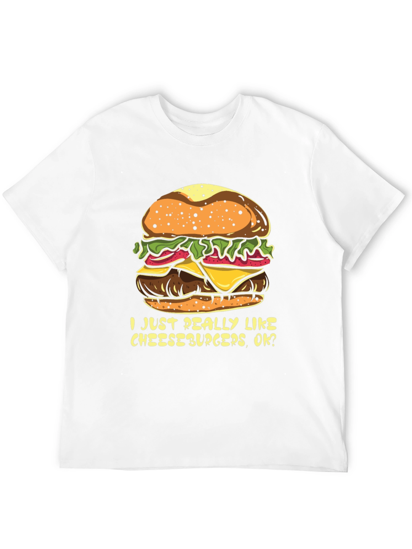 Black Cheeseburger Lover T-Shirt - Funny Foodie Tee view 12