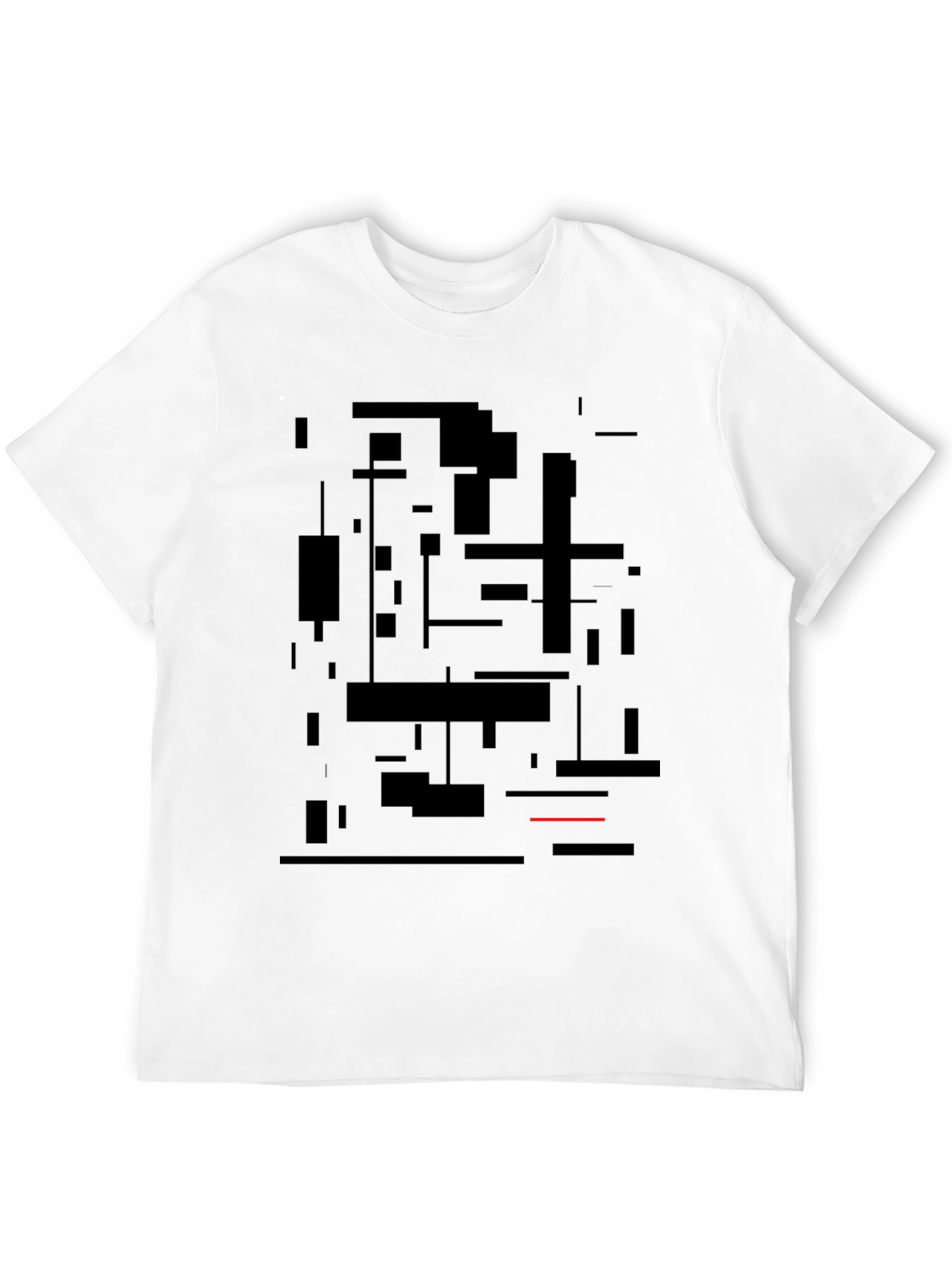 Black Modern Abstract Art Black Graphic Tee view 12