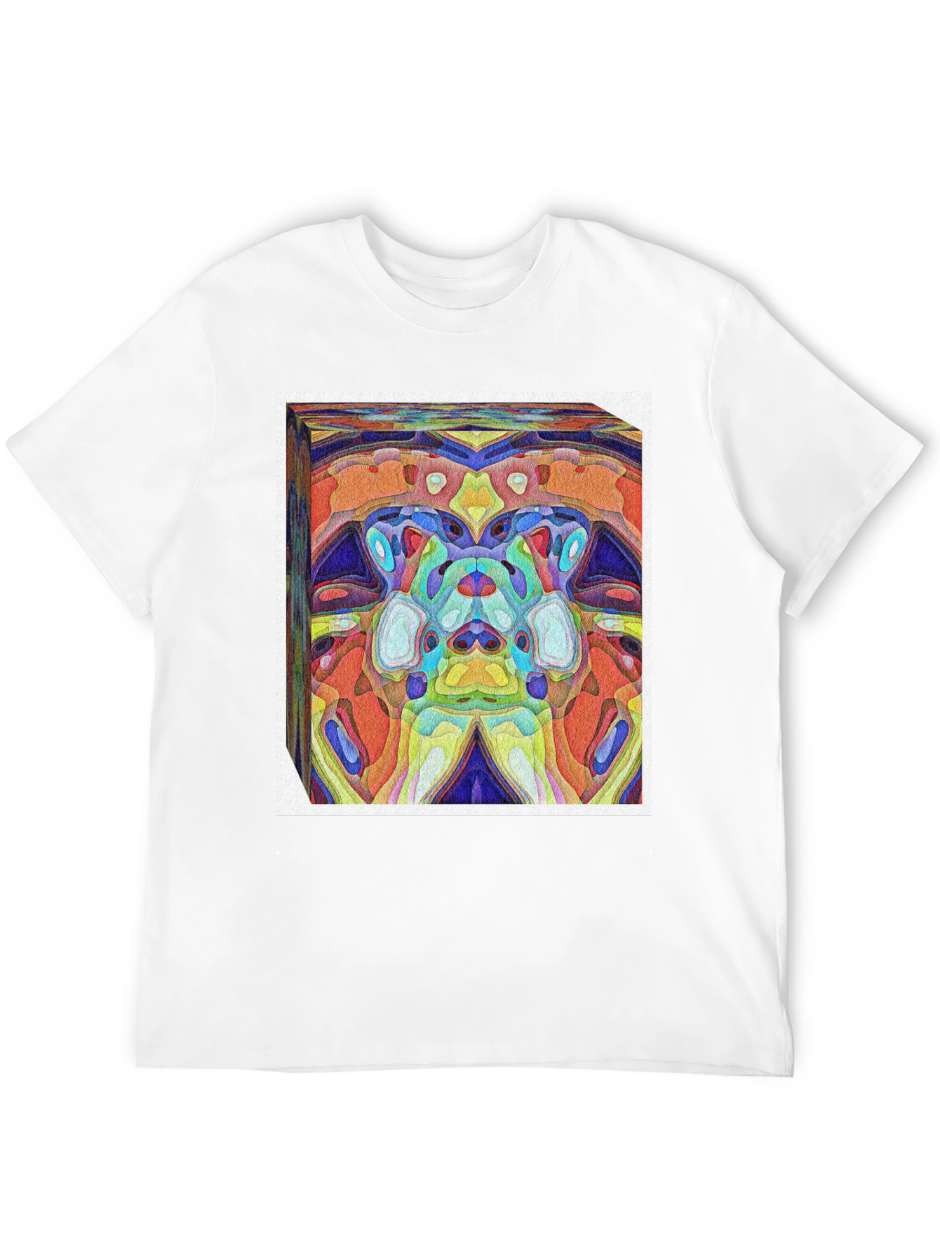 Black Abstract Art Print Tee - Vivid & Unique Design view 12