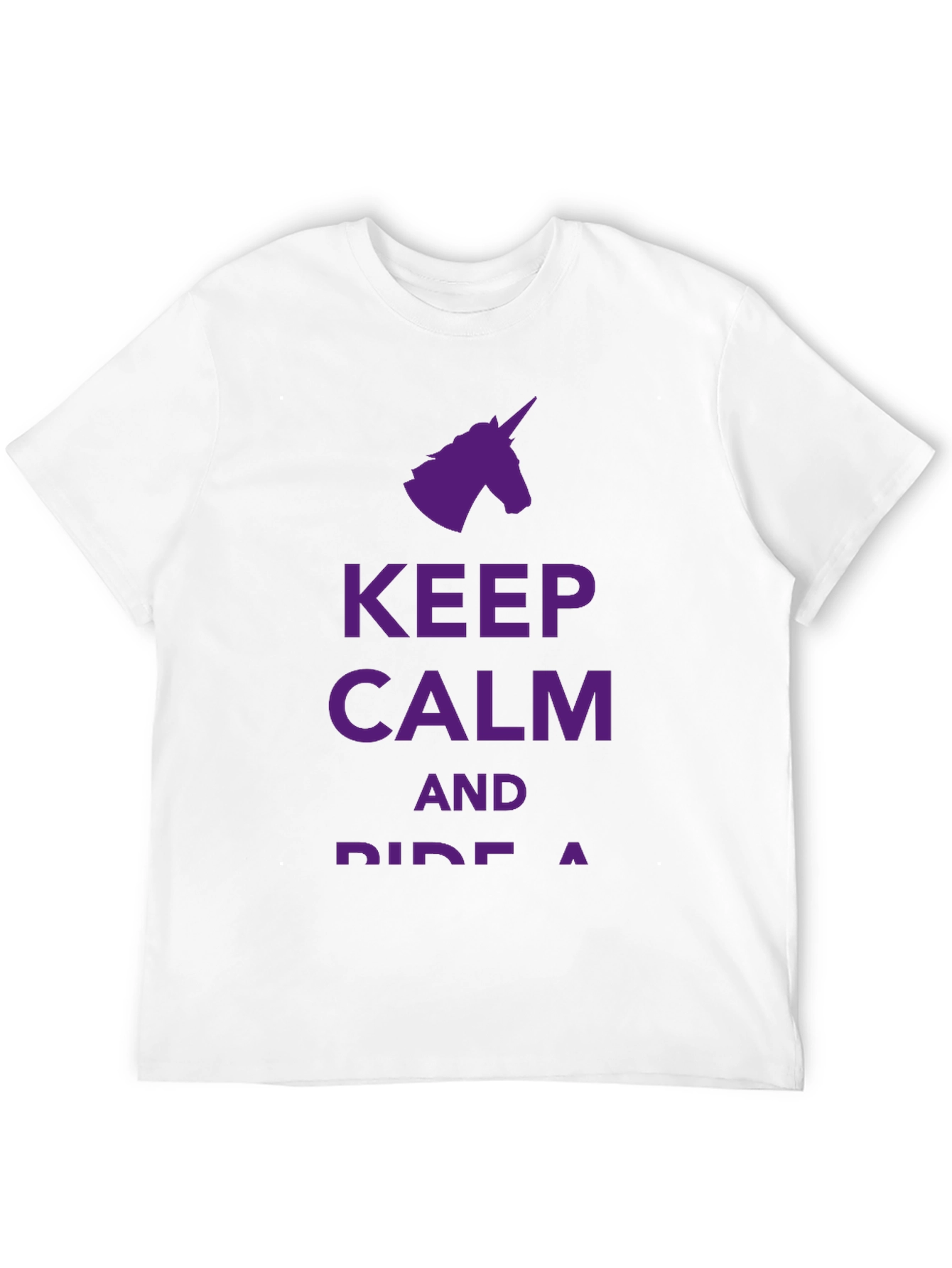 Black Keep Calm Ride A Unicorn Black T-Shirt view 12