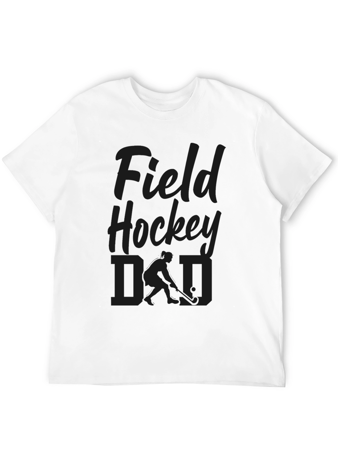 Black Field Hockey Dad Graphic T-Shirt - Black view 12