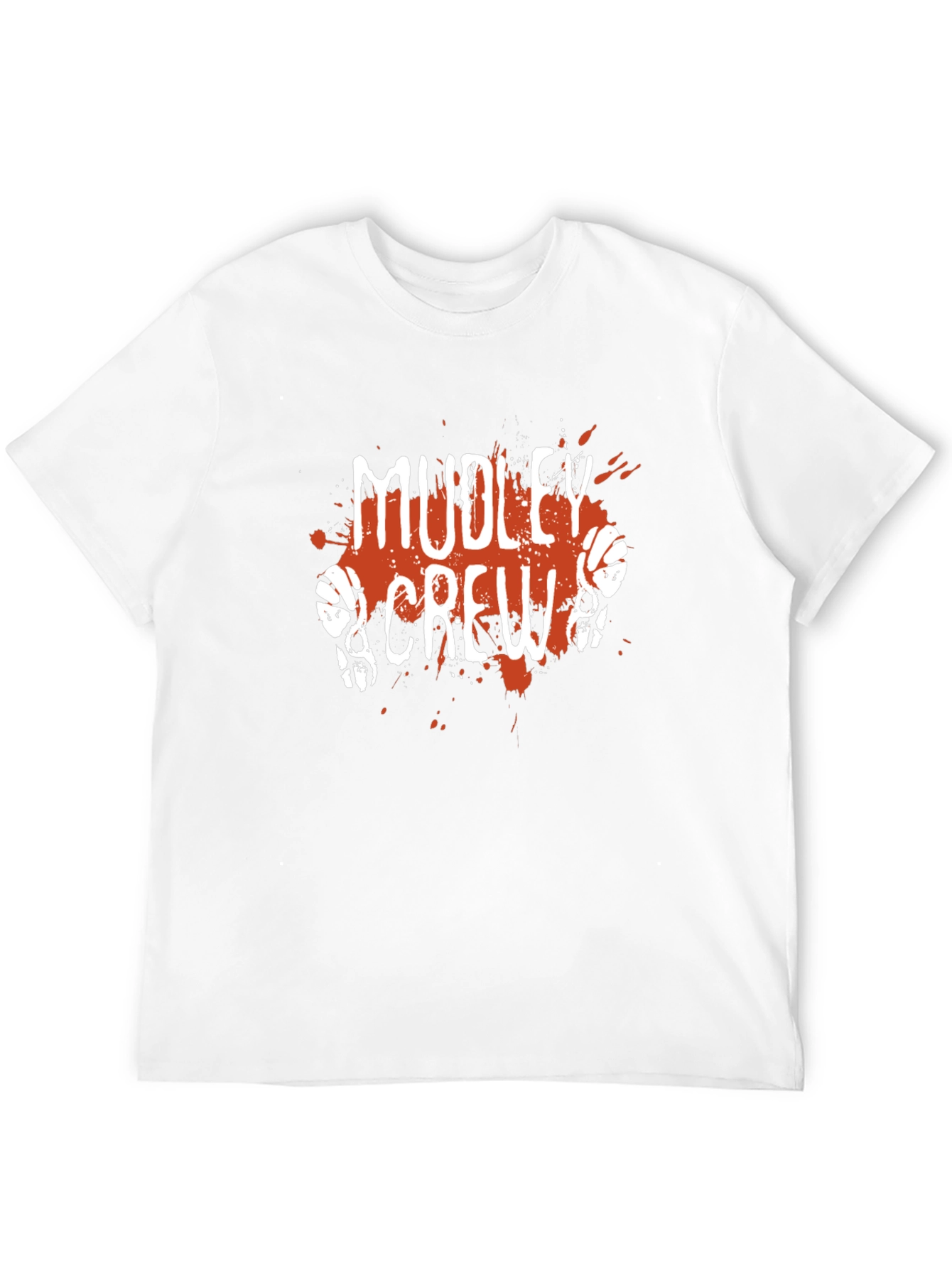 Black Mudley Crew Graphic T-Shirt - Basketball Skull Design view 12
