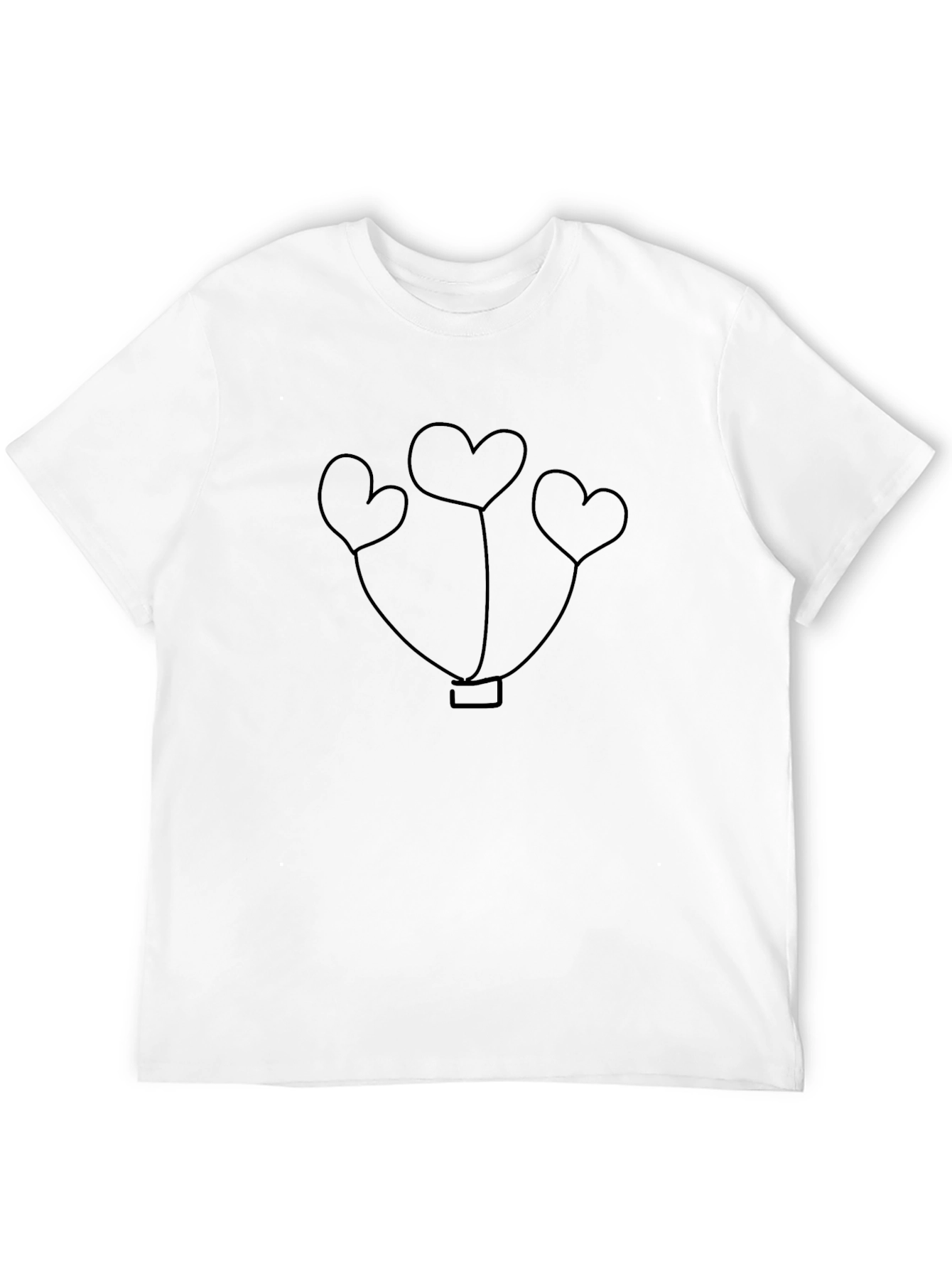Black Heart Balloons Graphic Black Tee view 12