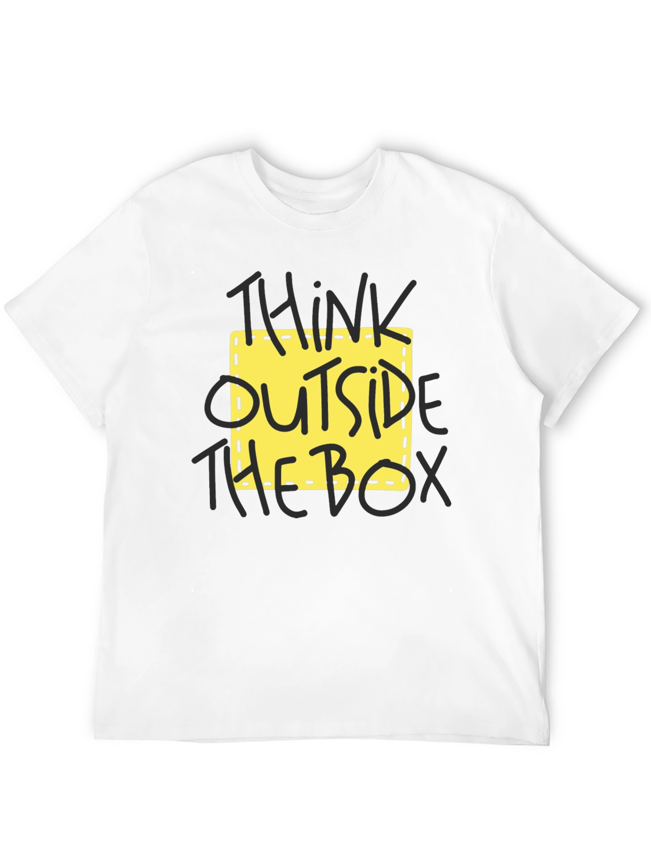 Black Think Outside the Box Graphic Tee view 12