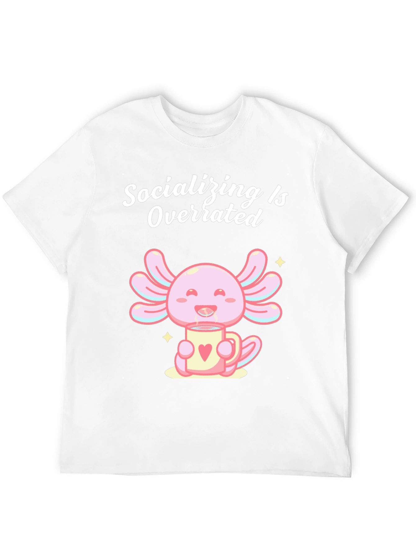 Socializing is Overrated Axolotl T-Shirt - 12