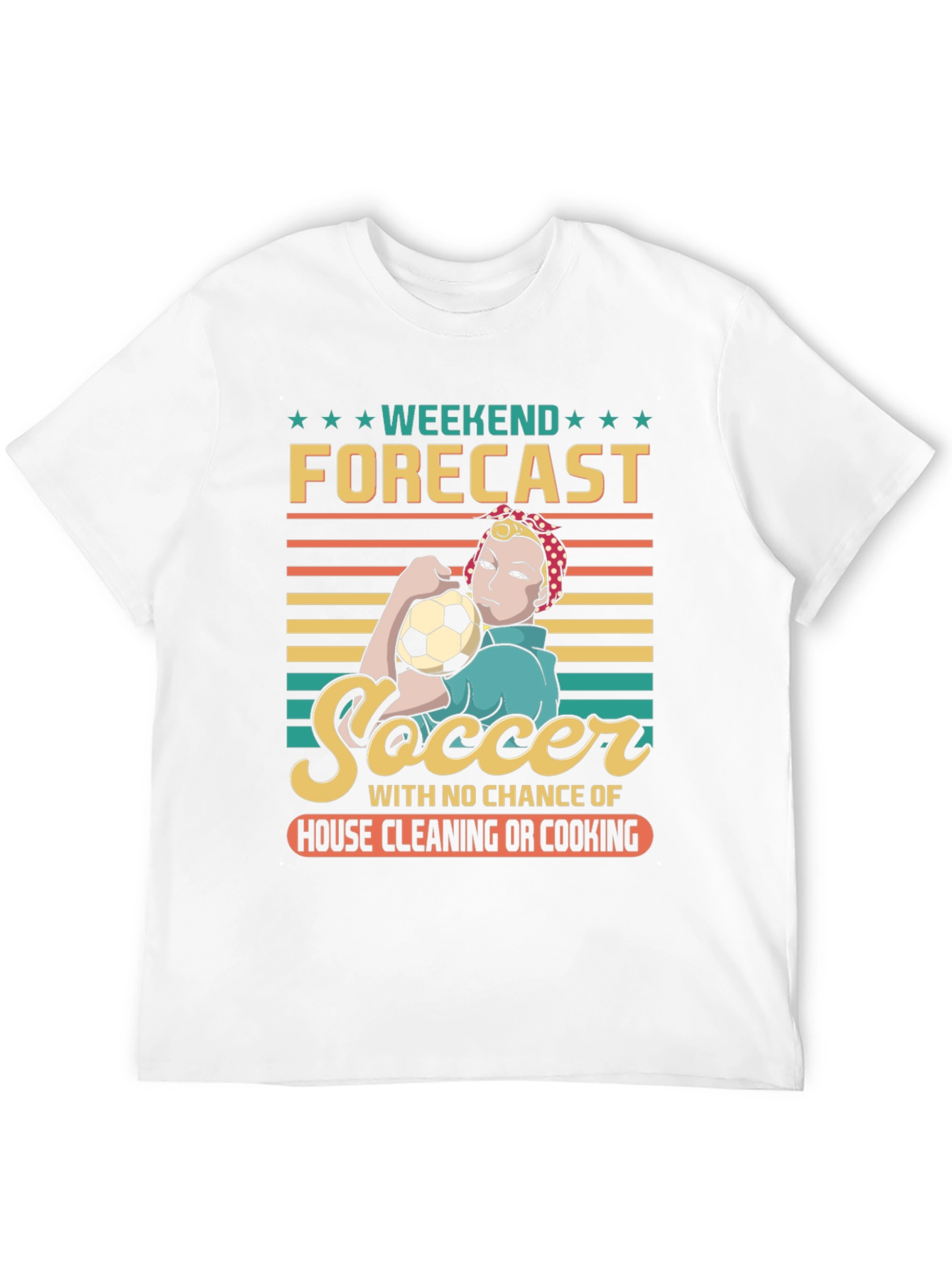Black Soccer Weekend Forecast Graphic T-Shirt view 12