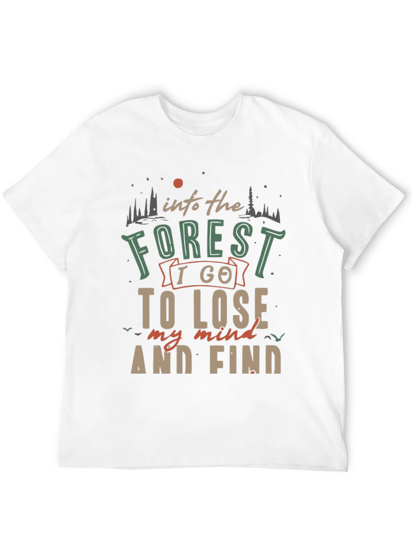 Black Into the Forest Graphic Tee view 12