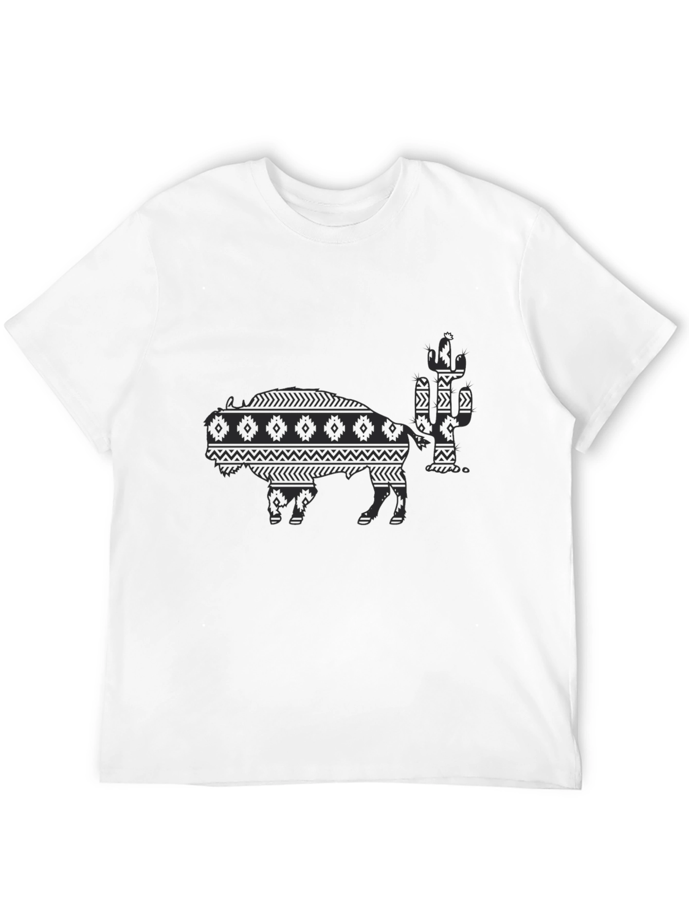 Black Black Bison Cactus Graphic Tee view 12