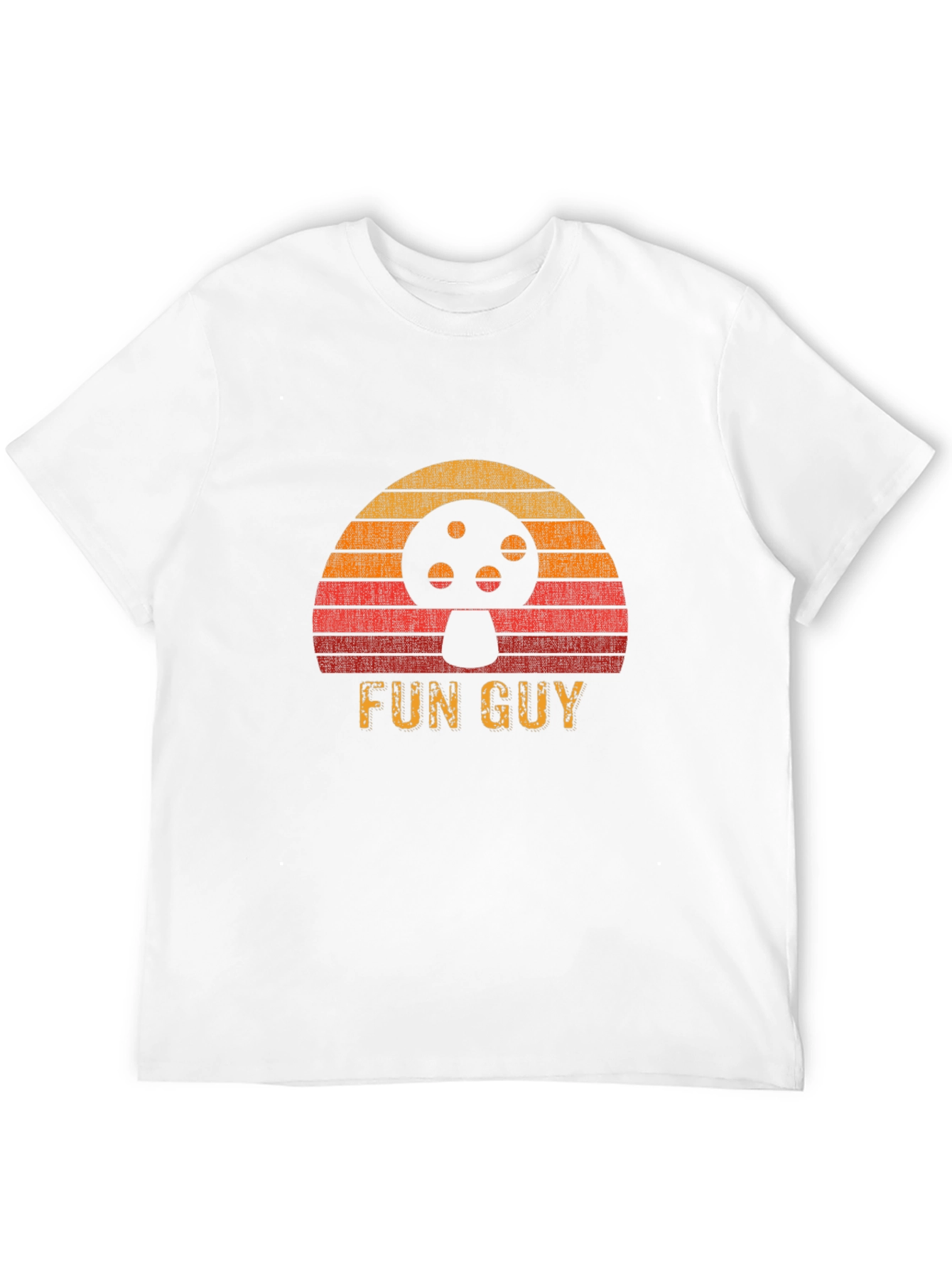 Black Retro Fun Guy Mushroom T-Shirt view 12