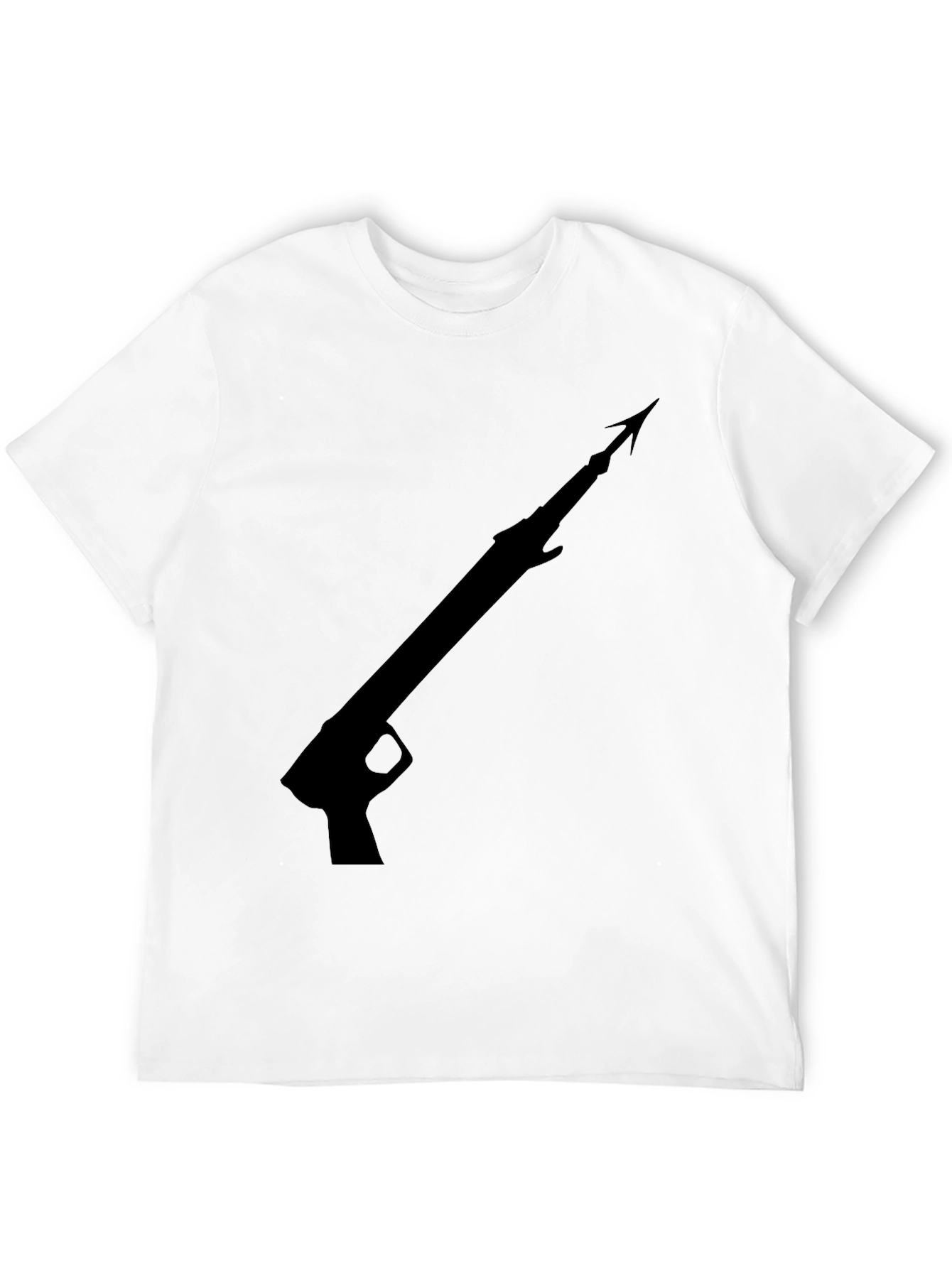 Black Speargun Graphic Tee - Black Cotton T-Shirt view 12