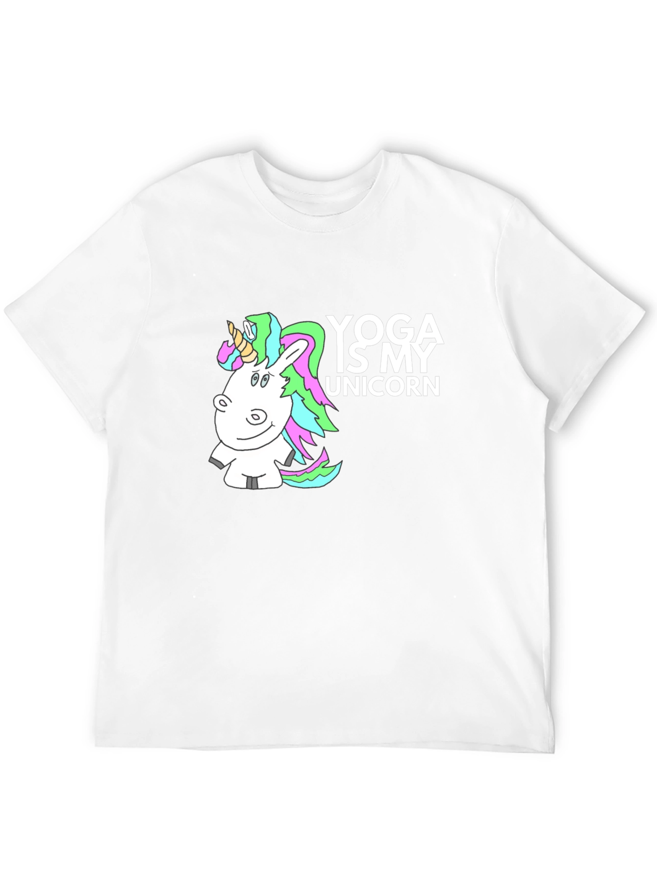 Black Yoga is My Unicorn Graphic T-Shirt view 12