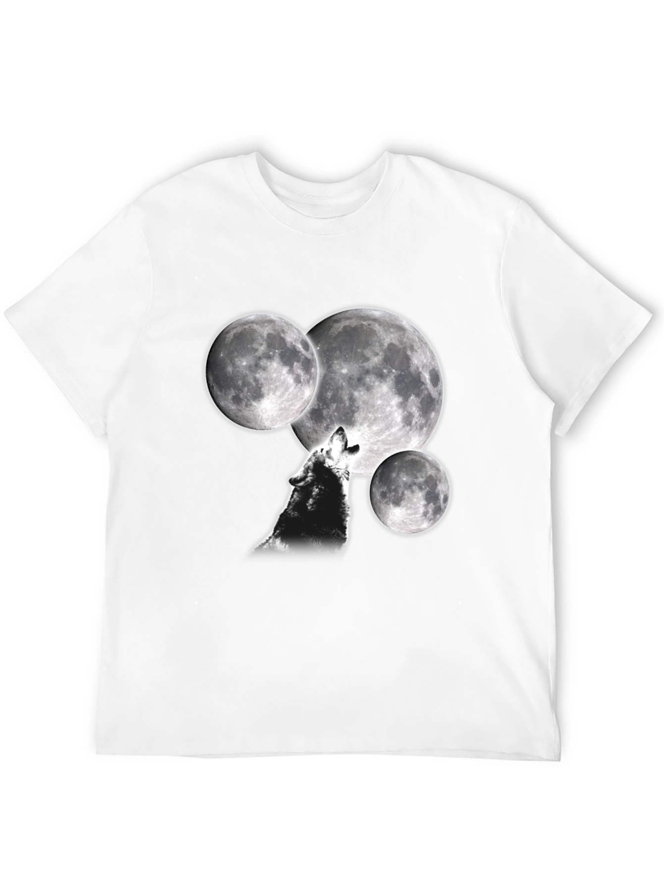 Black Wolf Moon T-Shirt - Black view 12