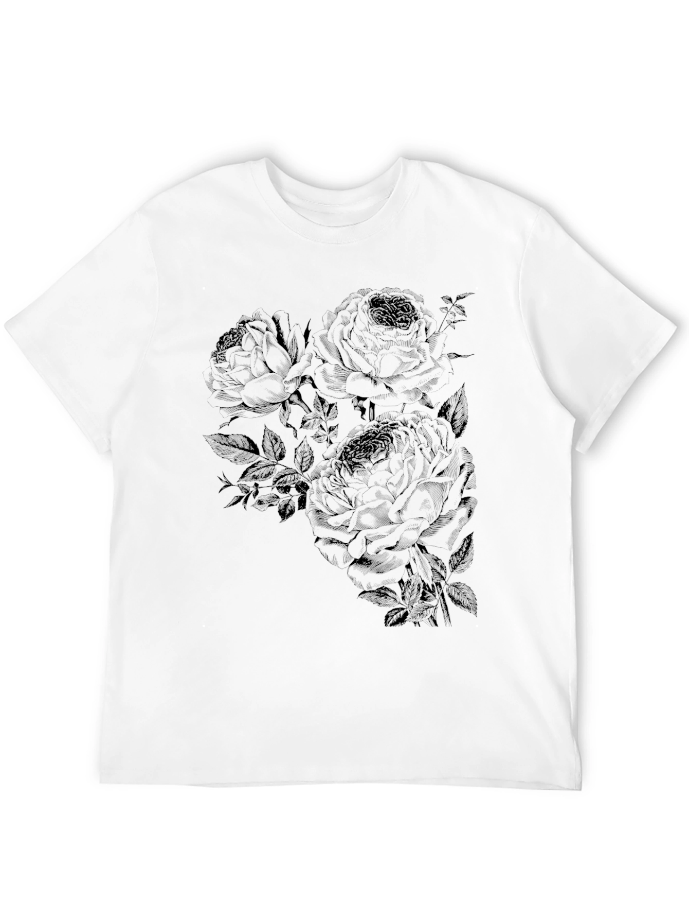 Black Black Rose Graphic T-Shirt - Casual Style view 12