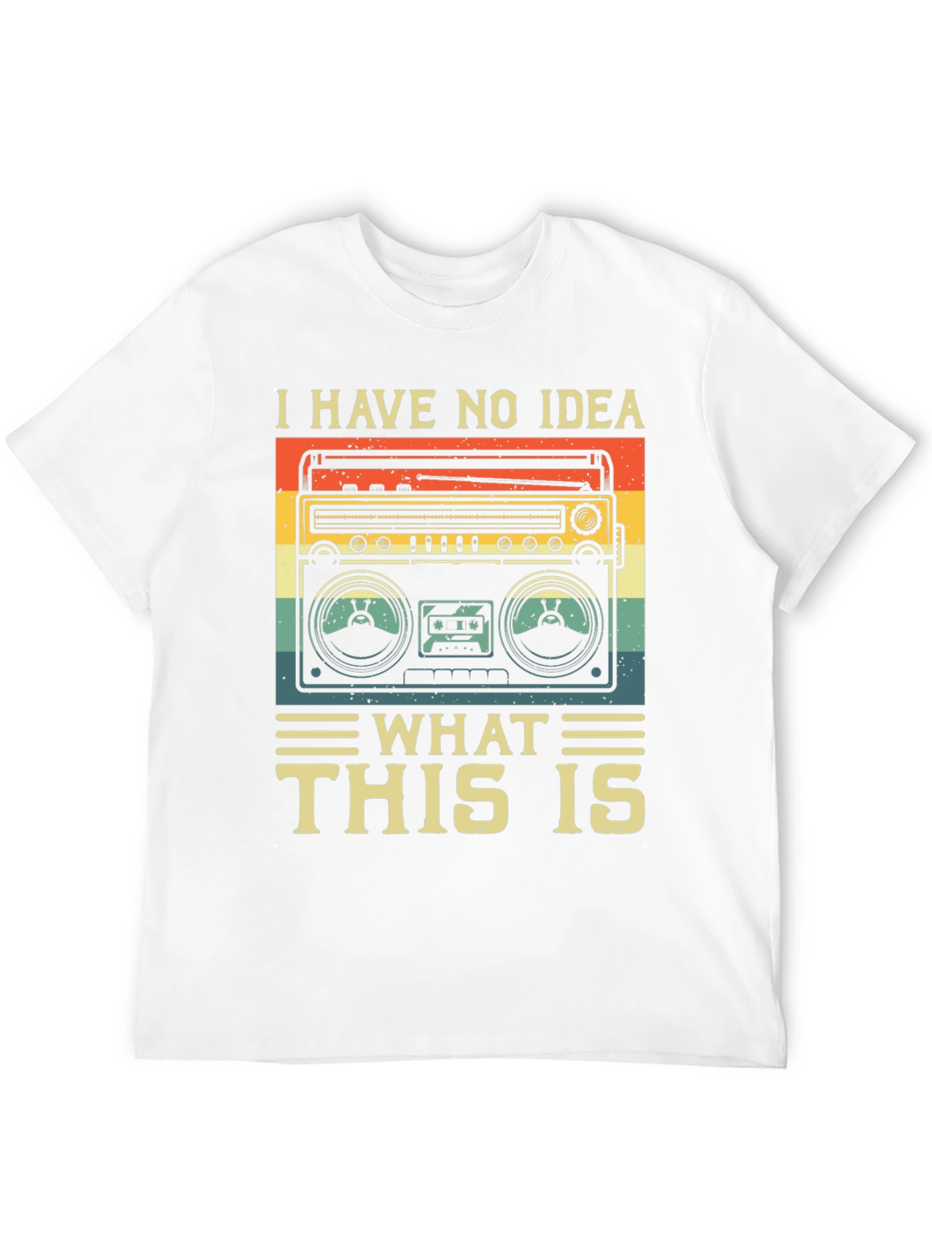 Black Retro Boombox Graphic T-Shirt - I Have No Idea What This Is view 12