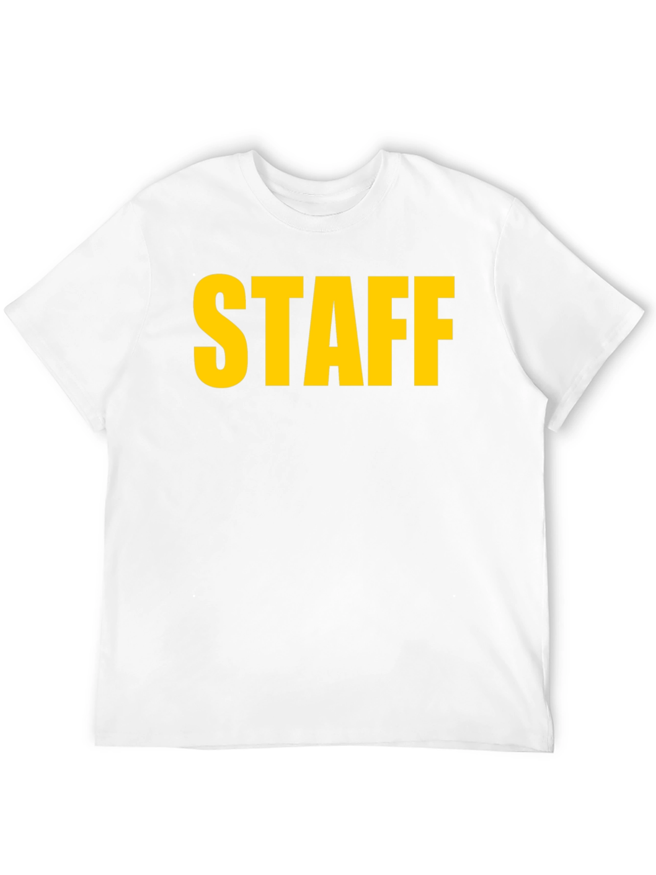 Black Staff Black T-Shirt - Bold Yellow Text view 12