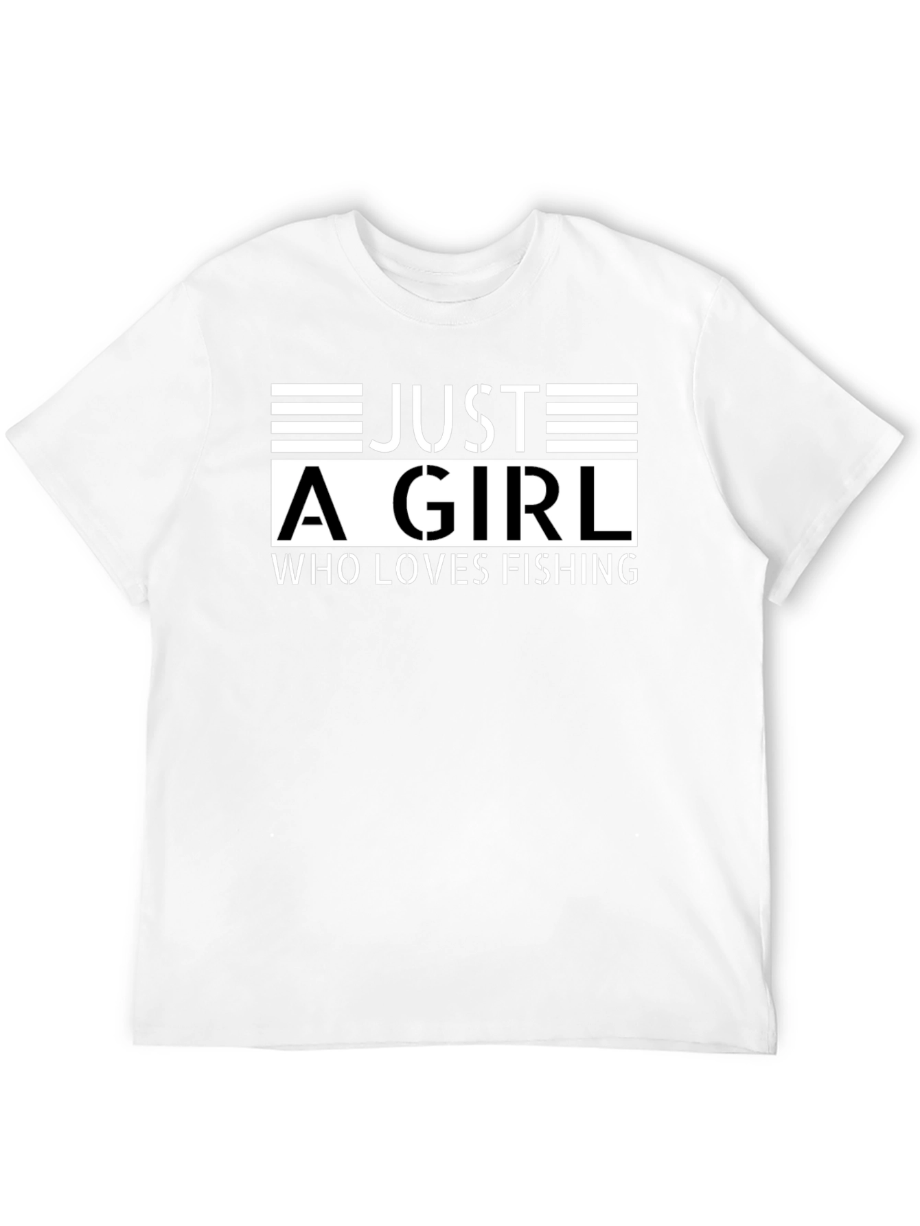 Black Just A Girl Who Loves Fishing Black T-Shirt view 12